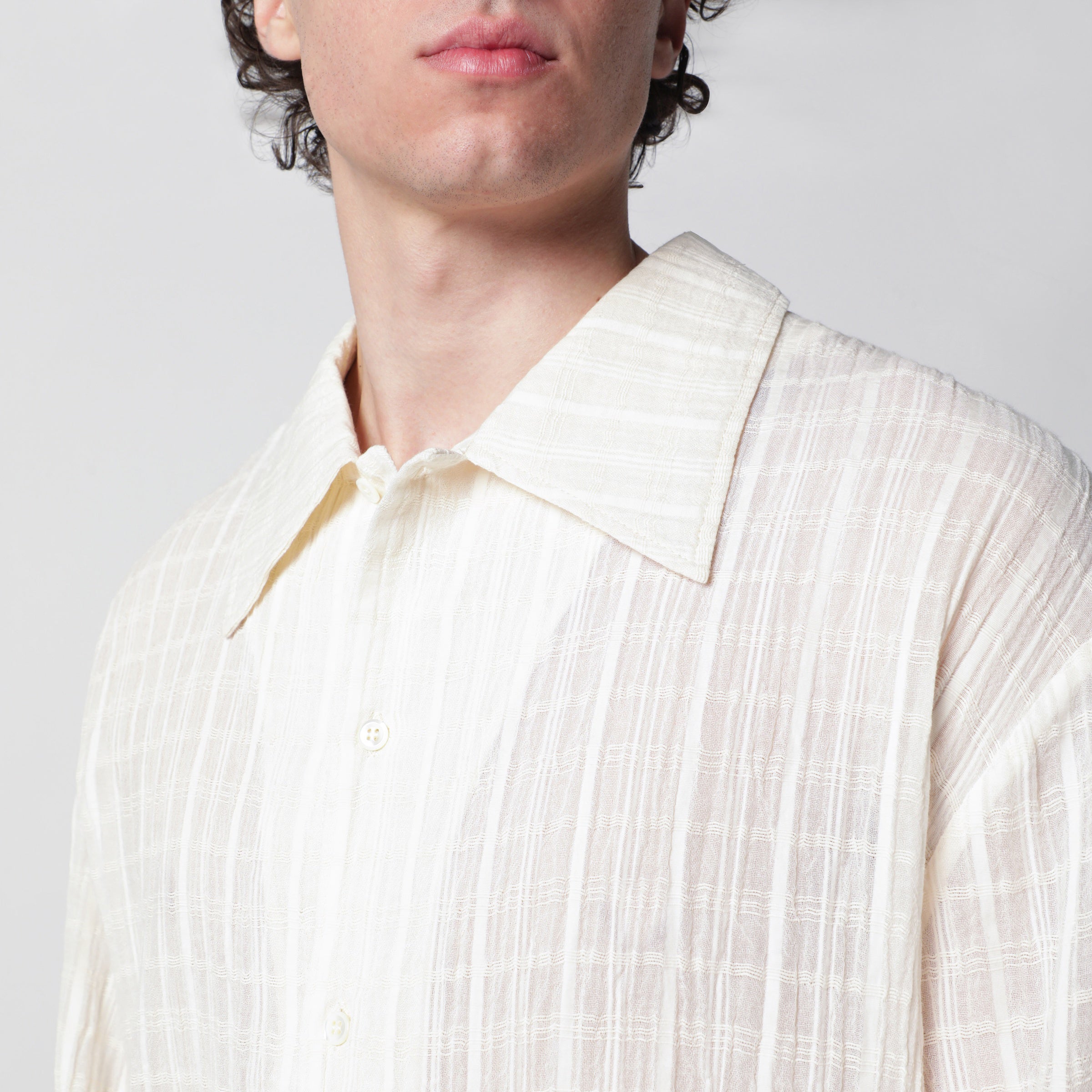 Sefr Ignacio White Cotton Shirt Men