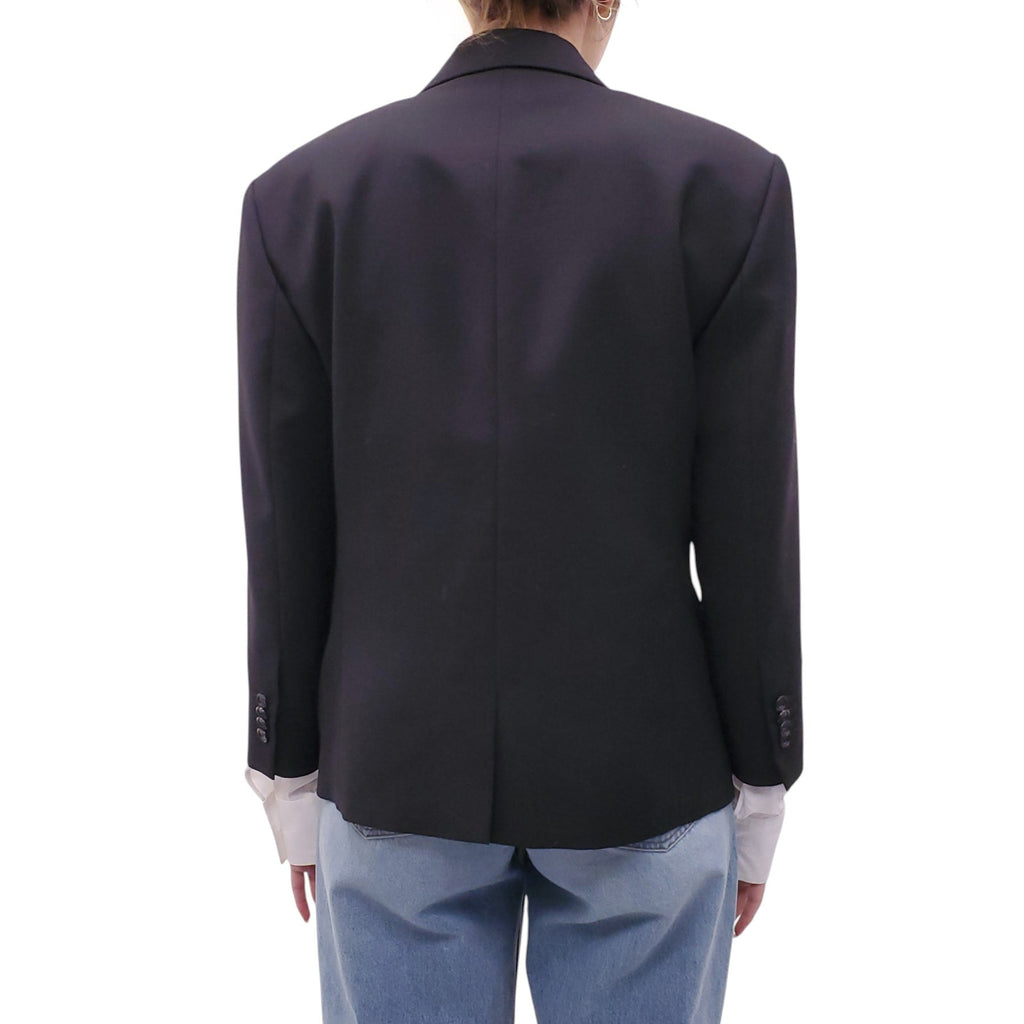 N21 BLACK BLAZER WITH GOLD AND BLACK BUTTONS - SIZE 40