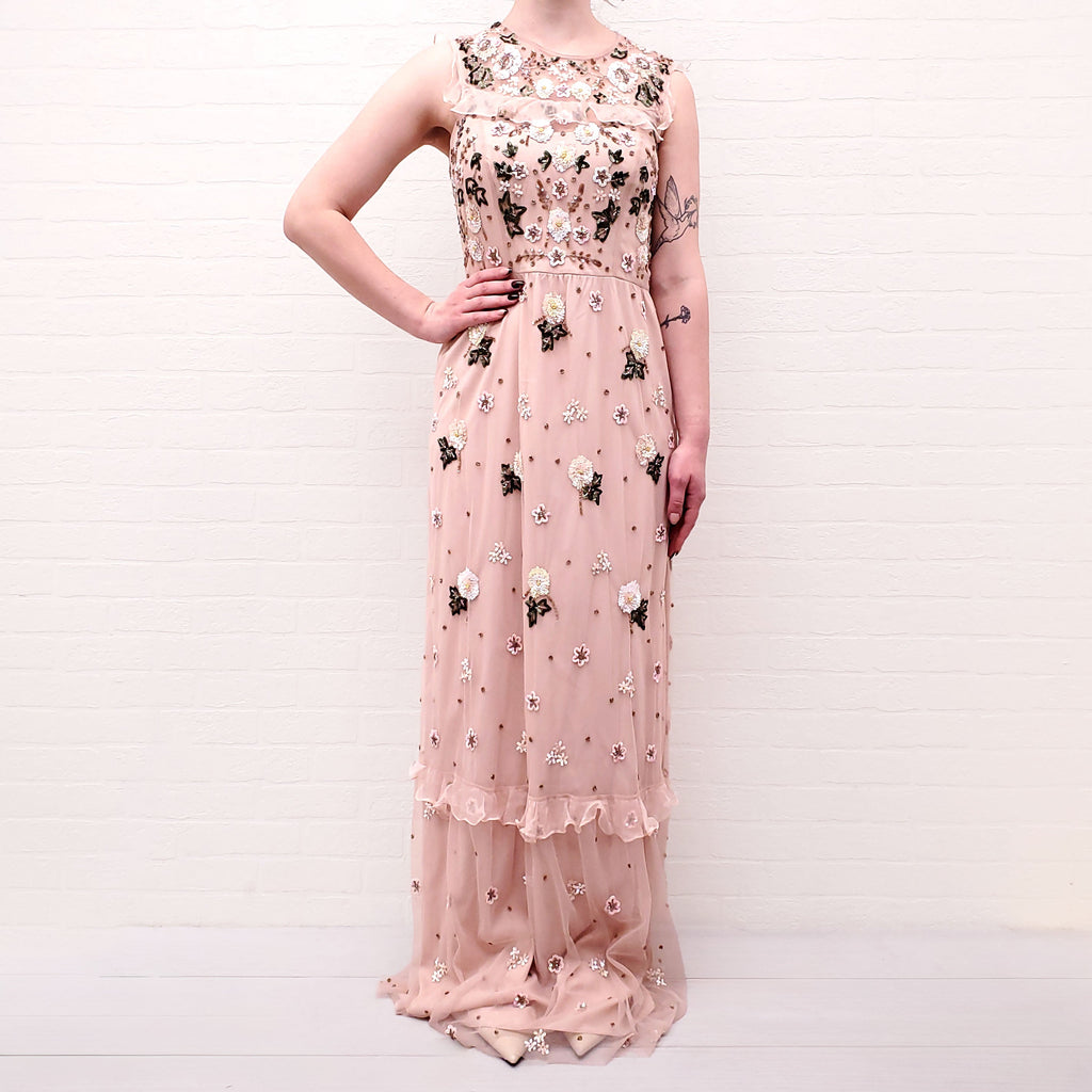 NEEDLE & THREAD MESH TULLE GOWN - SIZE 8