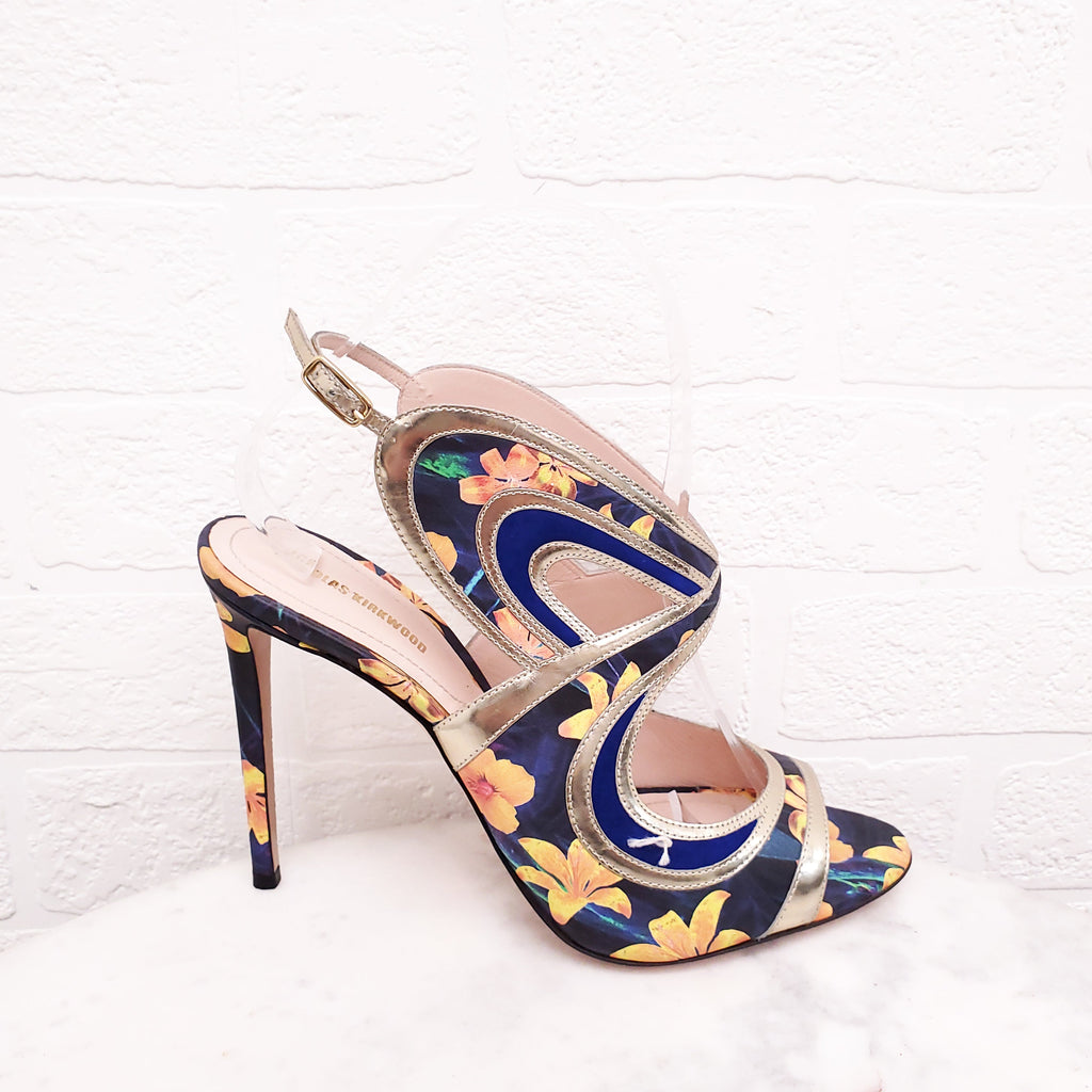 NICHOLAS KIRKWOOD FLORAL CUT OUT HEELS - SIZE 39.5
