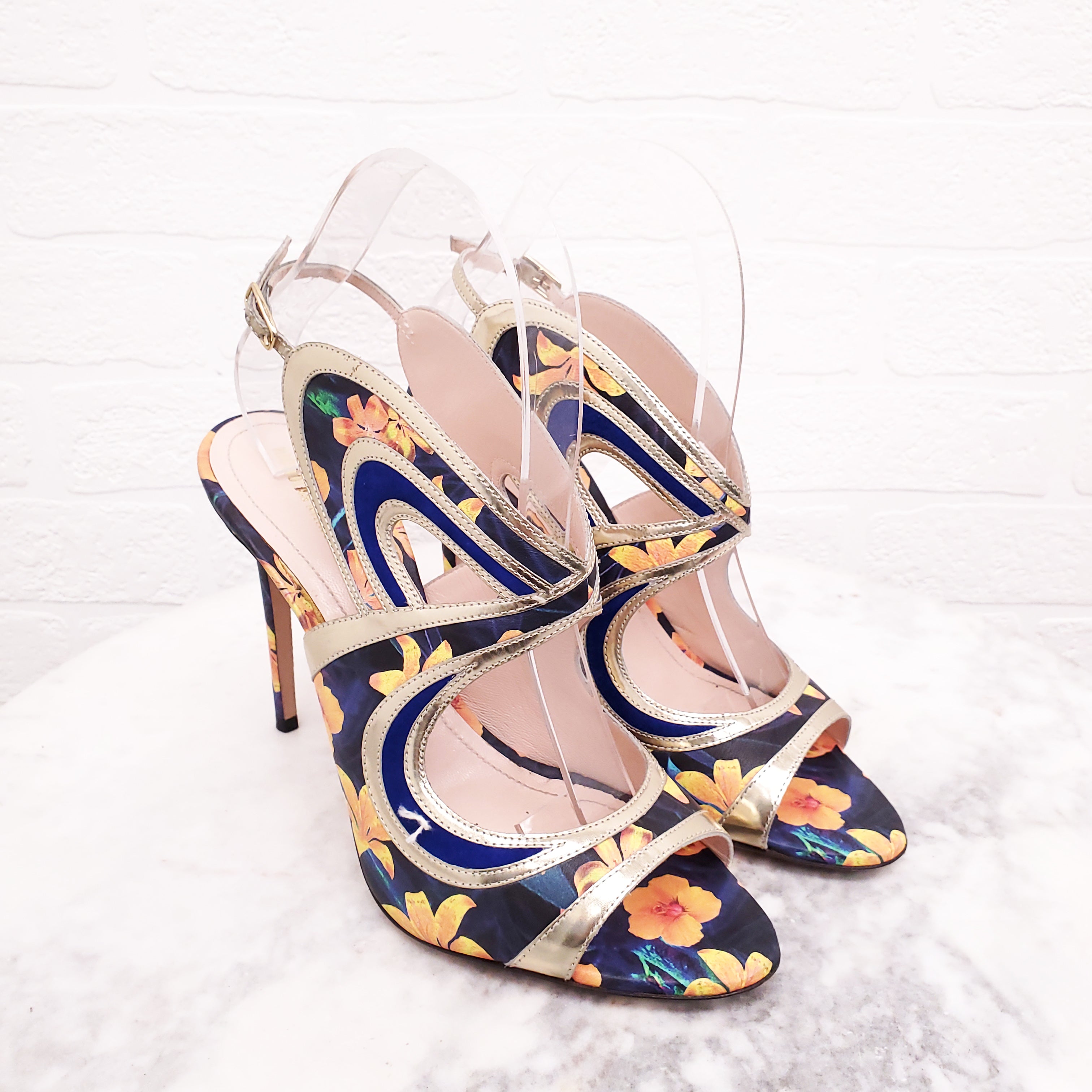 NICHOLAS KIRKWOOD FLORAL CUT OUT HEELS - SIZE 39.5