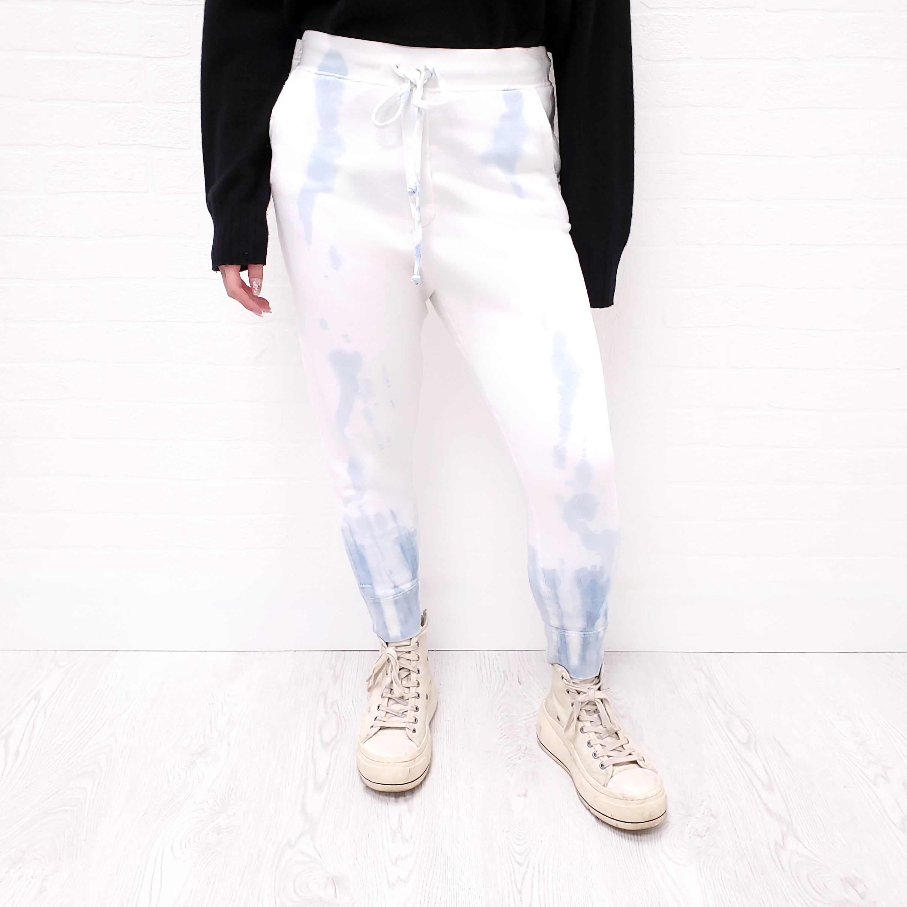 NILI LOTAN BLUE TIE DYE SWEATPANTS - SIZE S