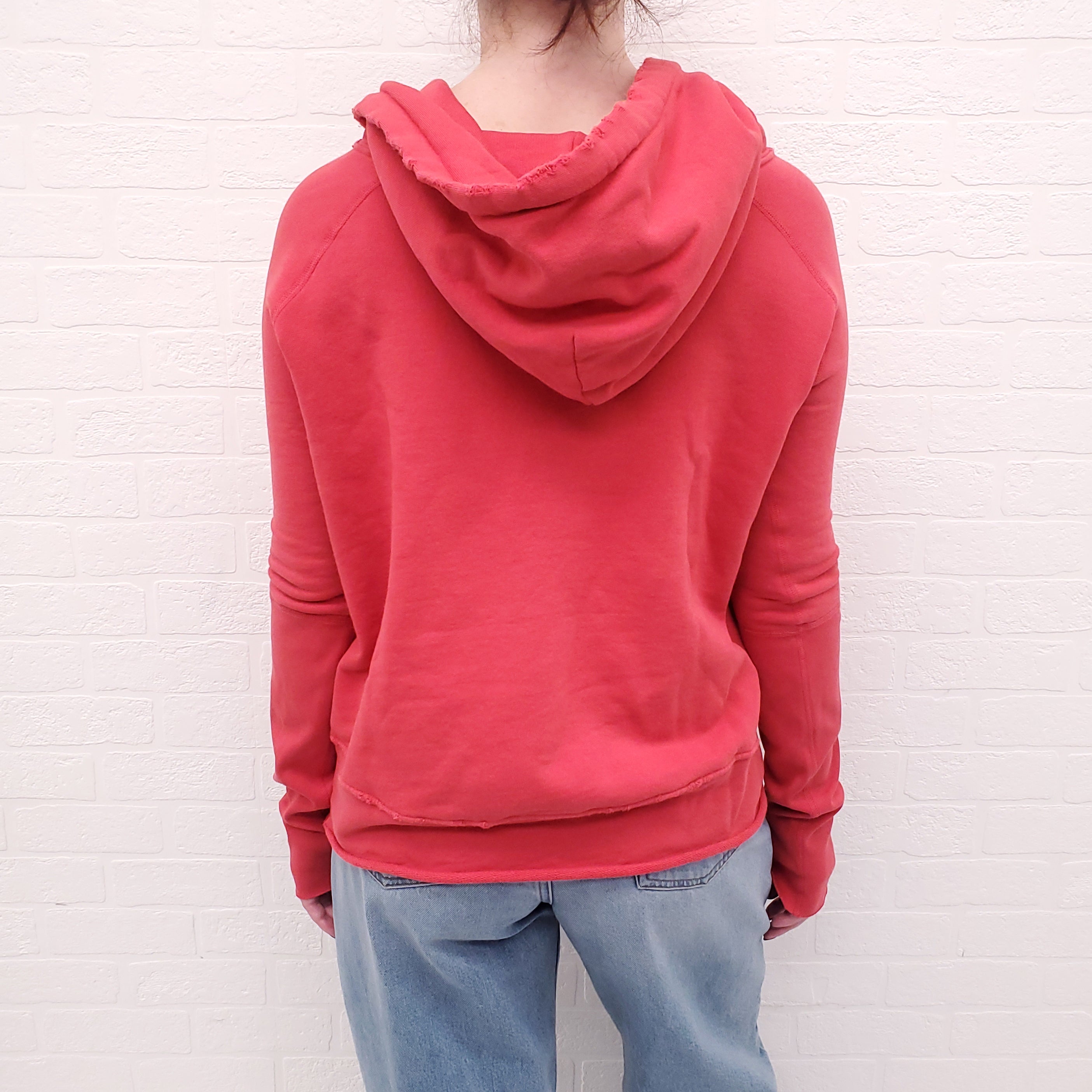 NILI LOTAN RED HOODED SWEATSHIRT - SIZE S