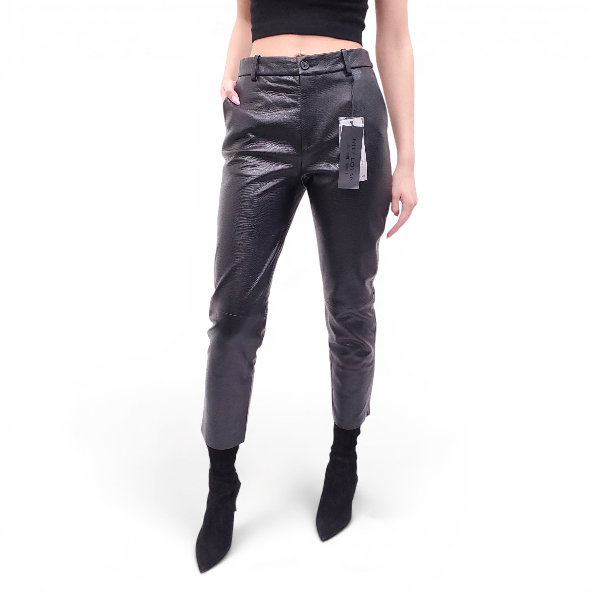 NILI LOTAN 'MONTAUK' LEATHER PANTS - SIZE 6