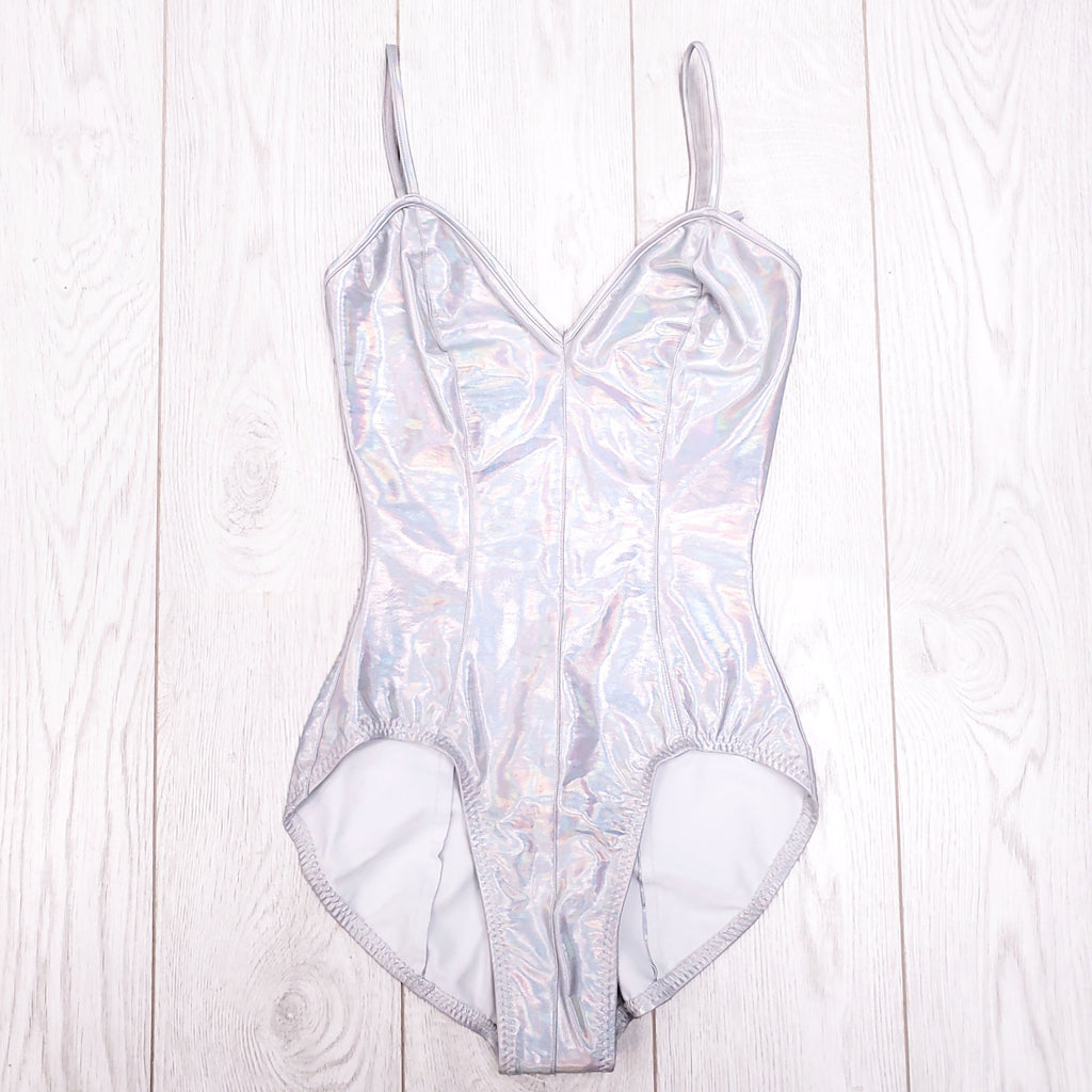 NORMA KAMALI IRIDESCENT ONE PIECE SWIMSUIT - SIZE XS