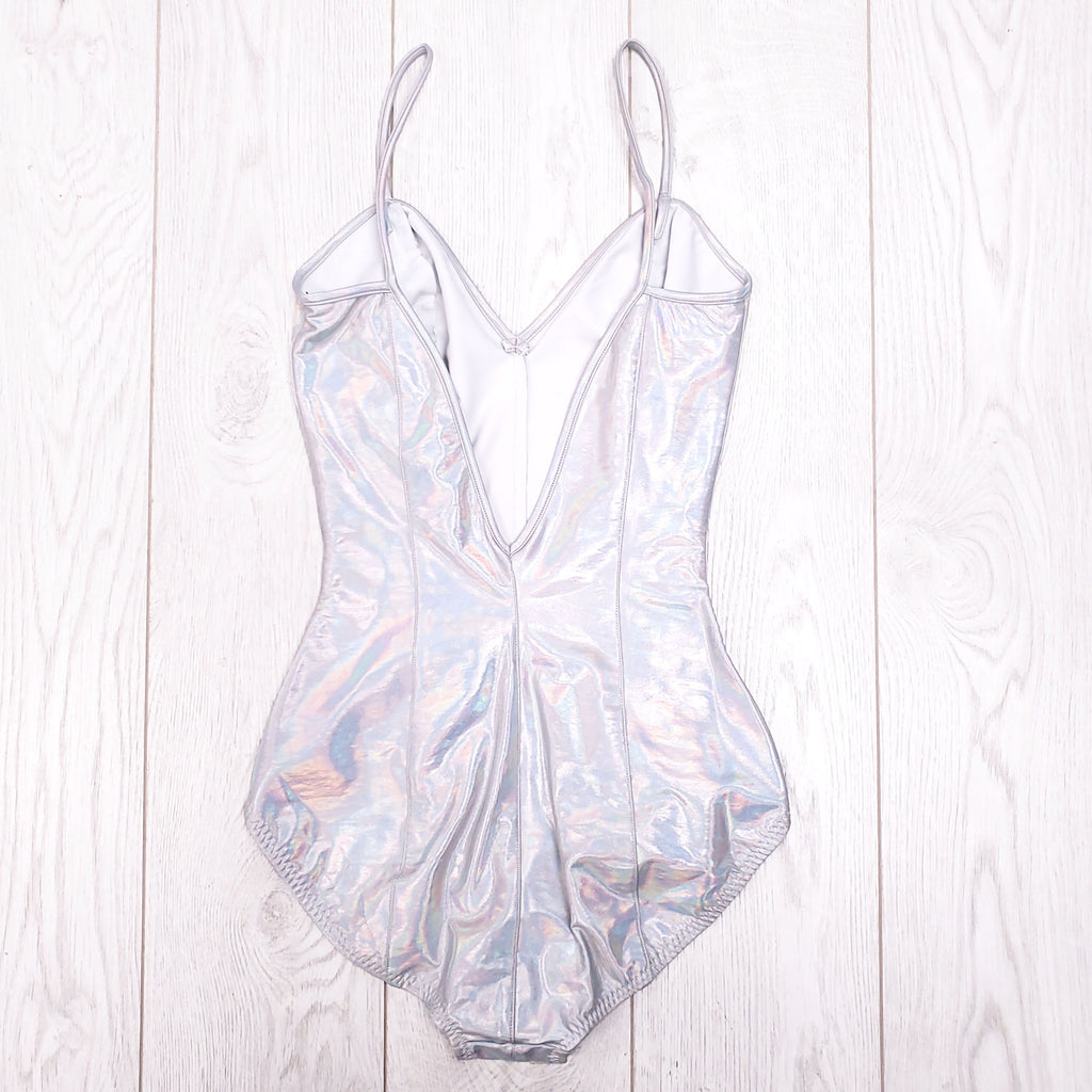 NORMA KAMALI IRIDESCENT ONE PIECE SWIMSUIT - SIZE XS