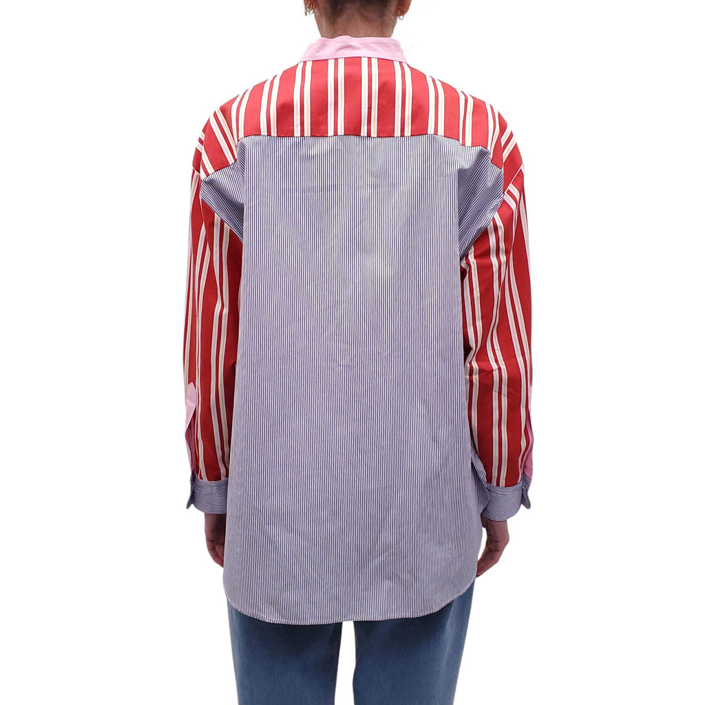 ODEEH MULTICOLOURED STRIPED BLOUSE - SIZE 40