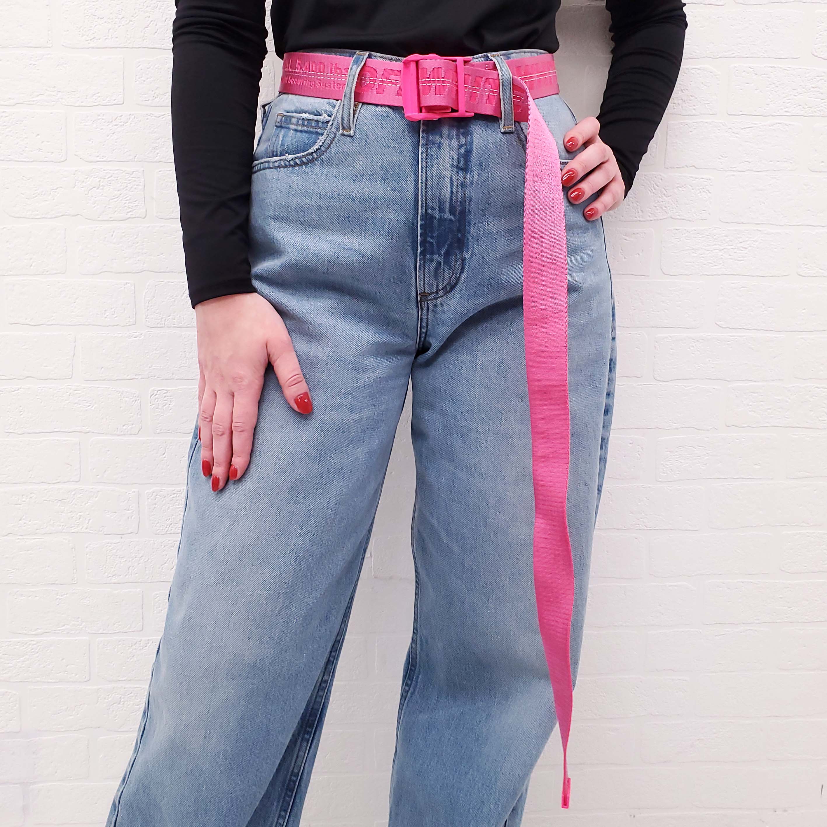 OFF-WHITE PINK INDUSTRIAL BELT - SIZE O/S