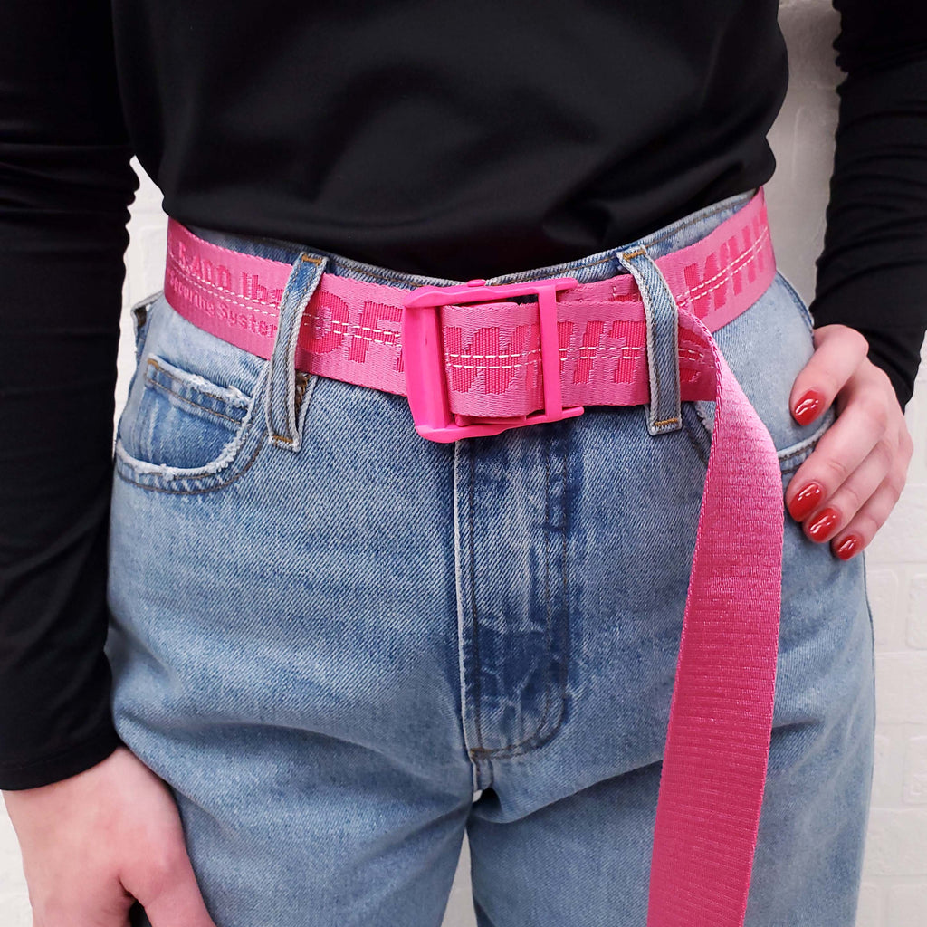 OFF-WHITE PINK INDUSTRIAL BELT - SIZE O/S