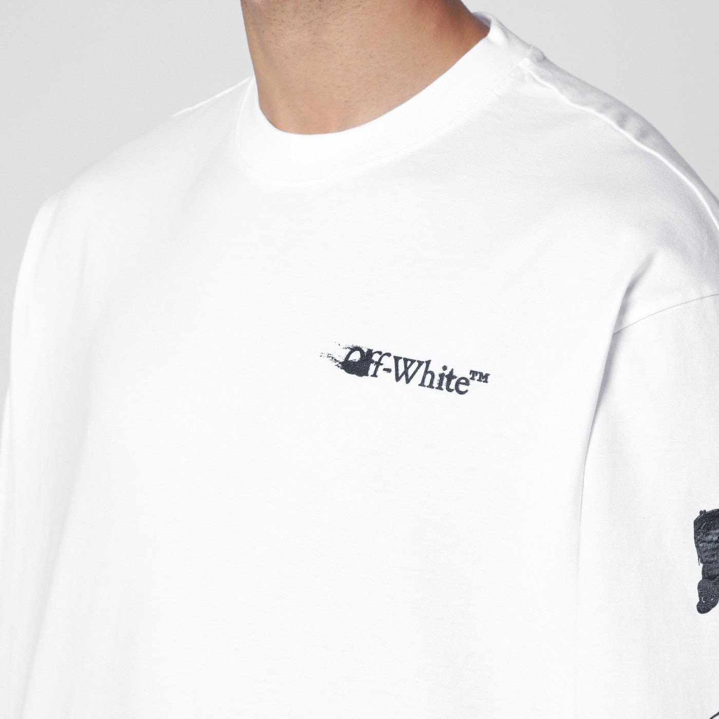 Off-White White Long-Sleeved T-Shirt With Logo Men