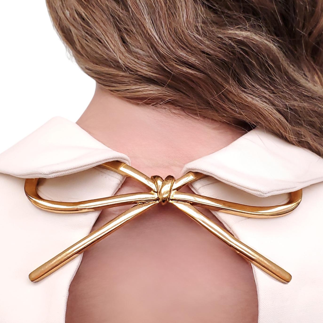 OSCAR DE LA RENTA CREAM BLAZER WITH BOW DETAIL - SIZE 2