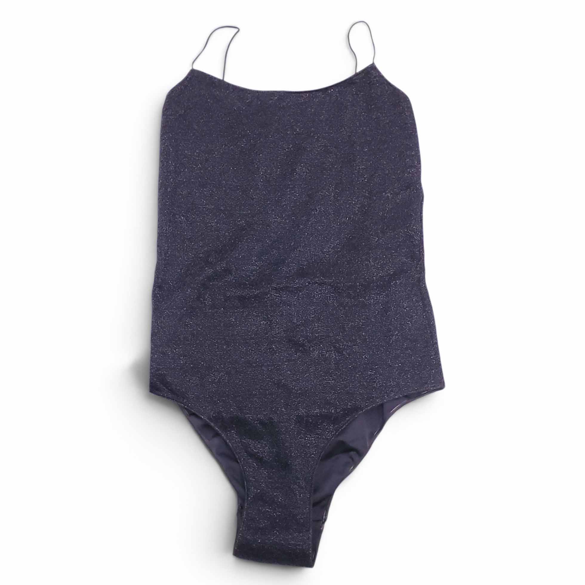 OSÉREE BLACK SHIMMER ONE-PIECE SWIMSUIT - SIZE M