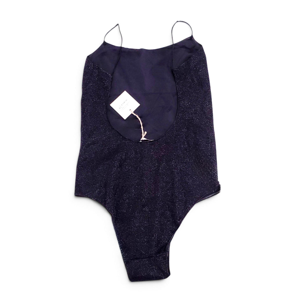 OSÉREE BLACK SHIMMER ONE-PIECE SWIMSUIT - SIZE M