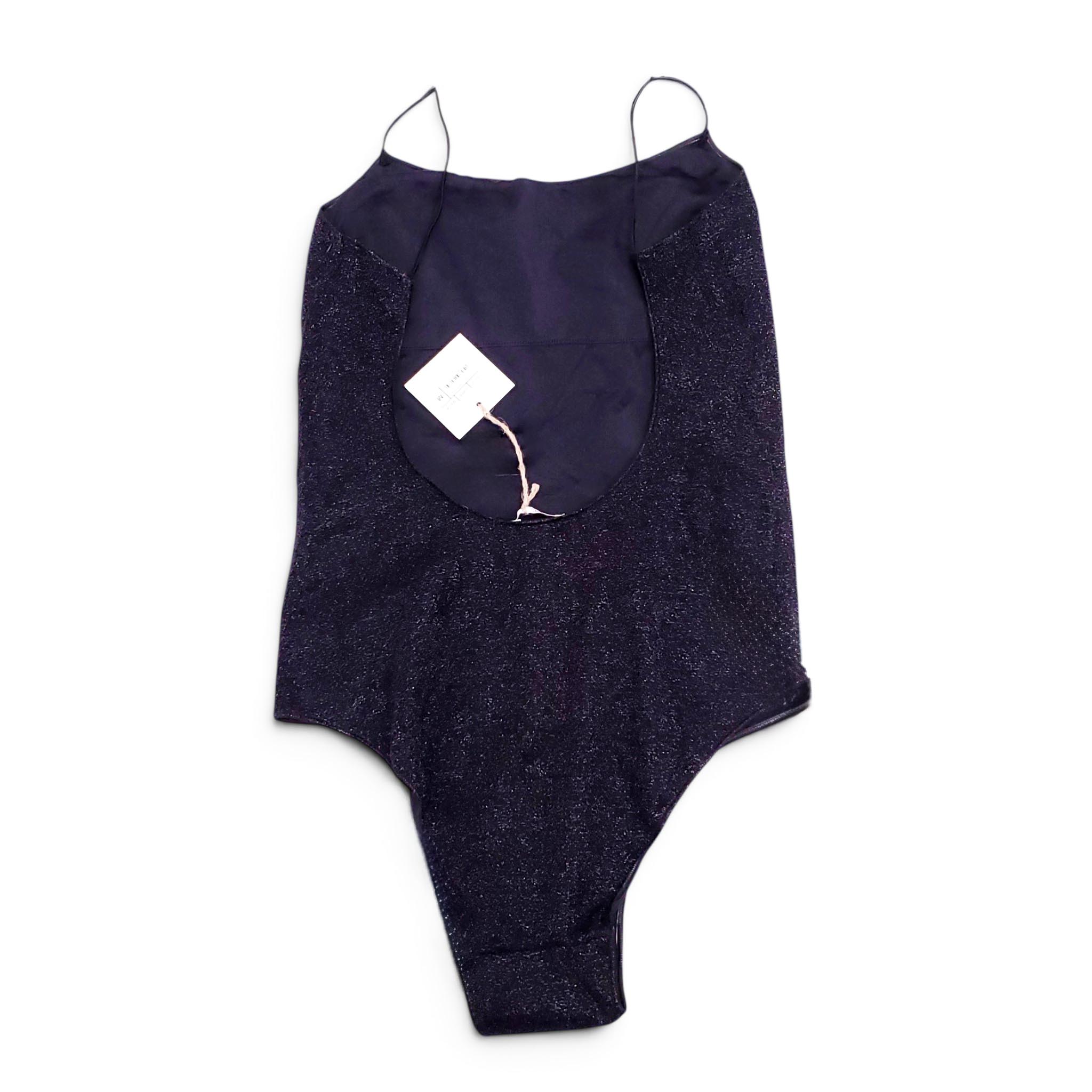 OSÉREE BLACK SHIMMER ONE-PIECE SWIMSUIT - SIZE M