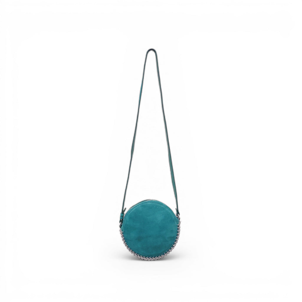 PACO RABANNE GREEN SUEDE CROSSBODY BAG