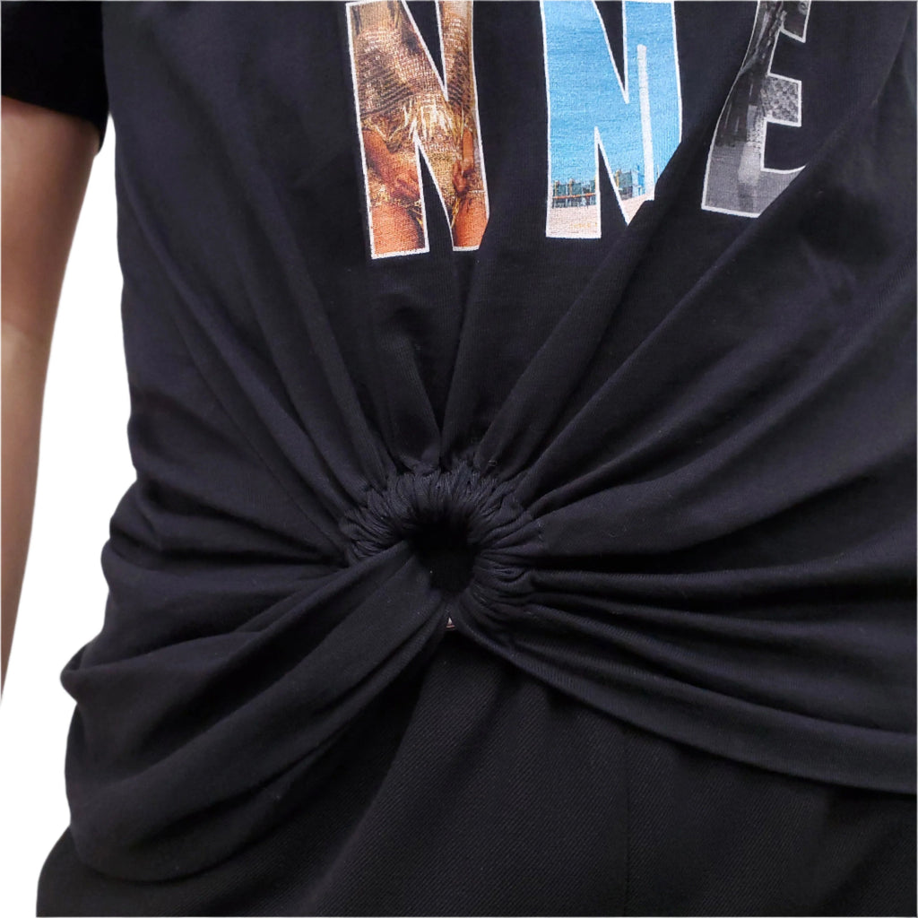 PACO RABANNE LOGO KNOT T-SHIRT - SIZE M