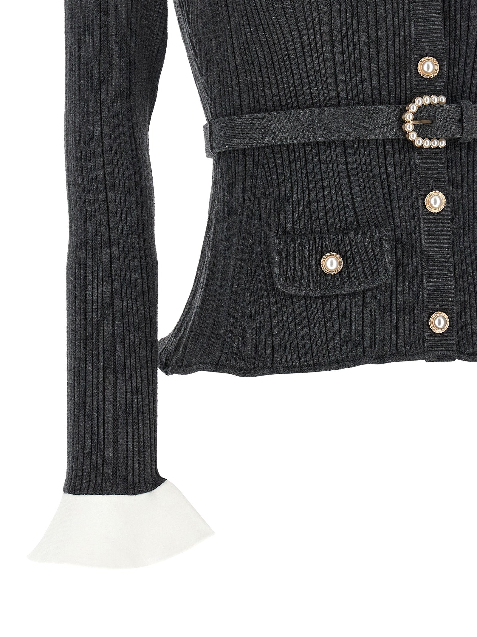 Self Portrait Women Ribbed Cardigan