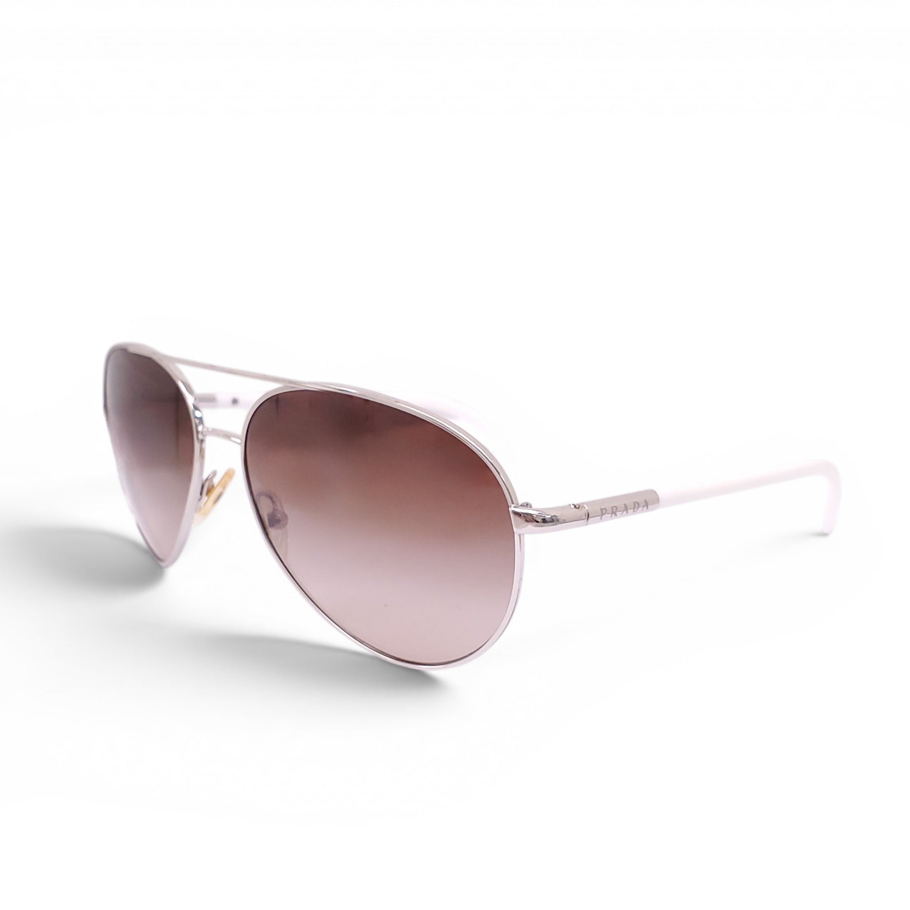 PRADA AVIATOR SUNGLASSES WITH WHITE DETAIL