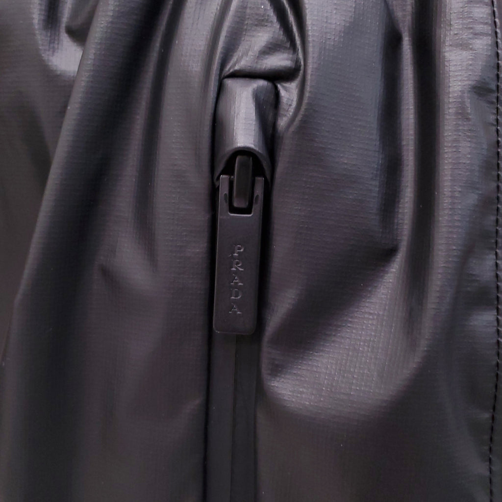 PRADA BLACK CARGO JOGGER PANTS WITH LOGO DETAIL - SIZE M