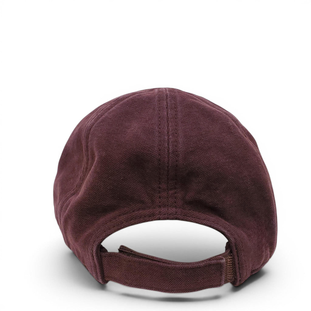 PRADA BROWN DISTRESSED LOGO BASEBALL HAT- SIZE M