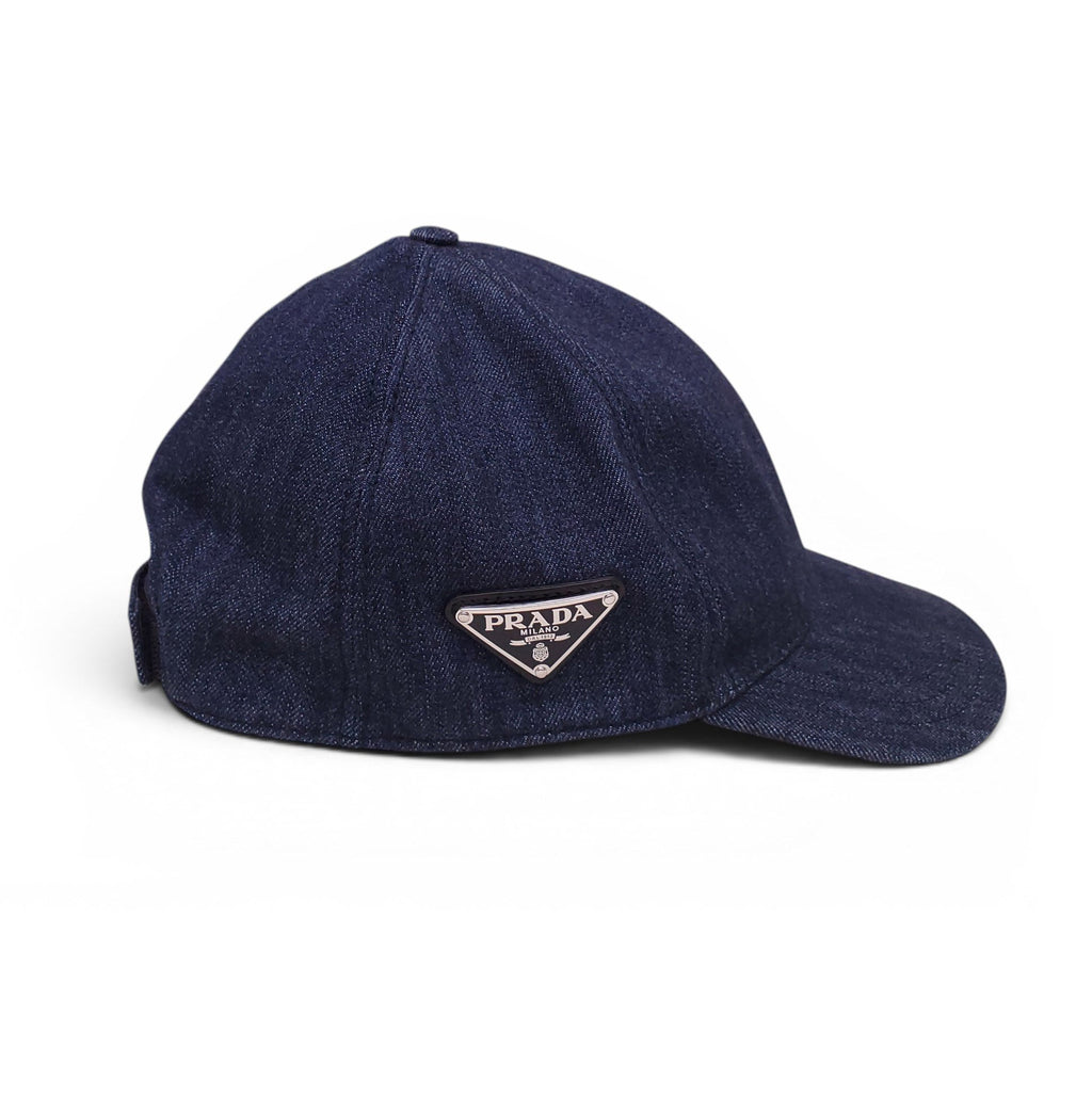 PRADA DENIM BASEBALL HAT - SIZE L