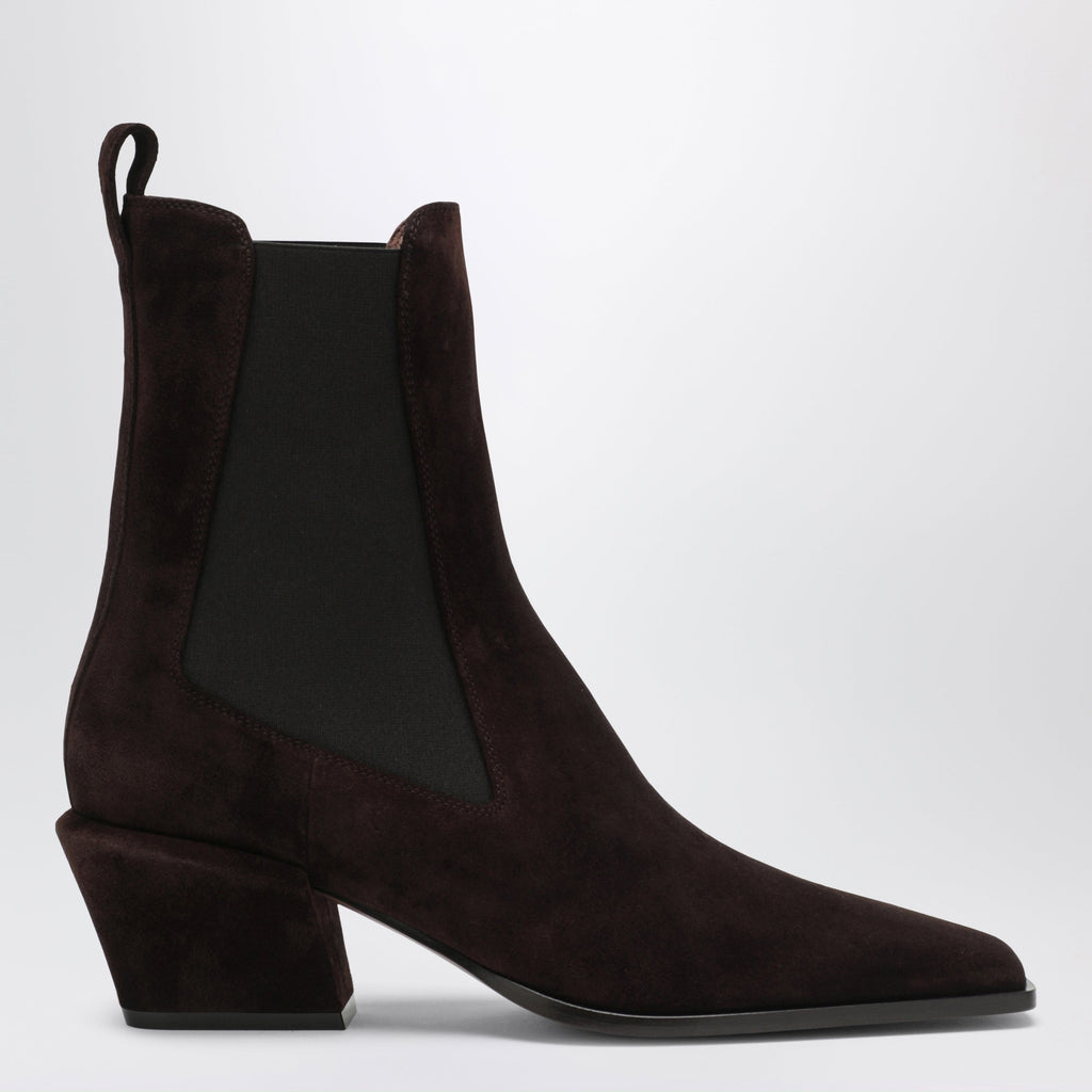 Paris Texas Bettina Suede Boots In Chocolate Brown Women