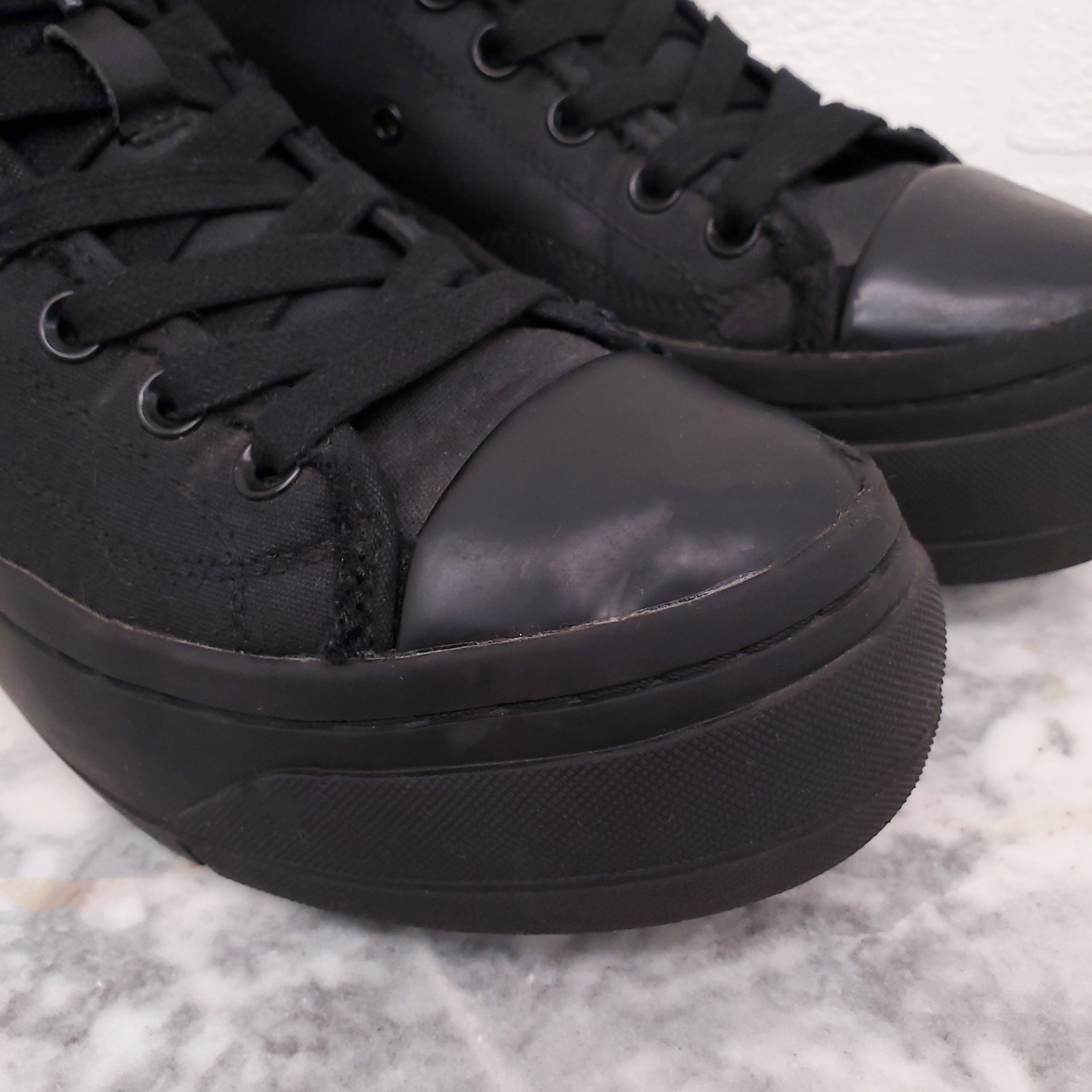 R13 BLACK 'KURT' HIGH TOP SNEAKERS - SIZE 11