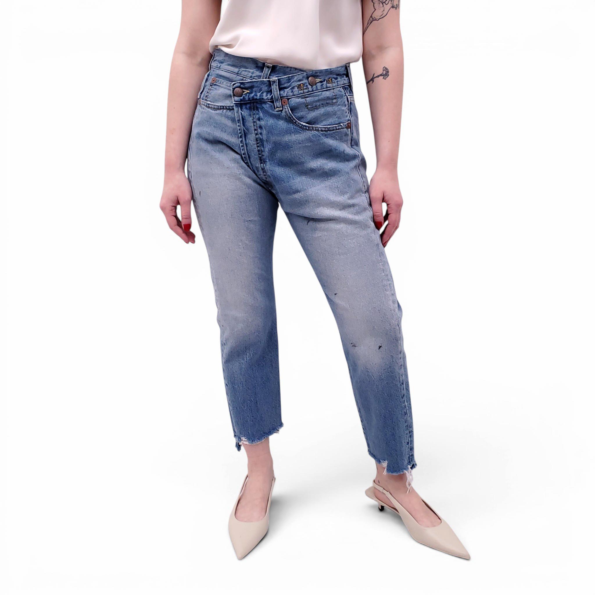 R13 CROSSOVER JEANS - SIZE 24