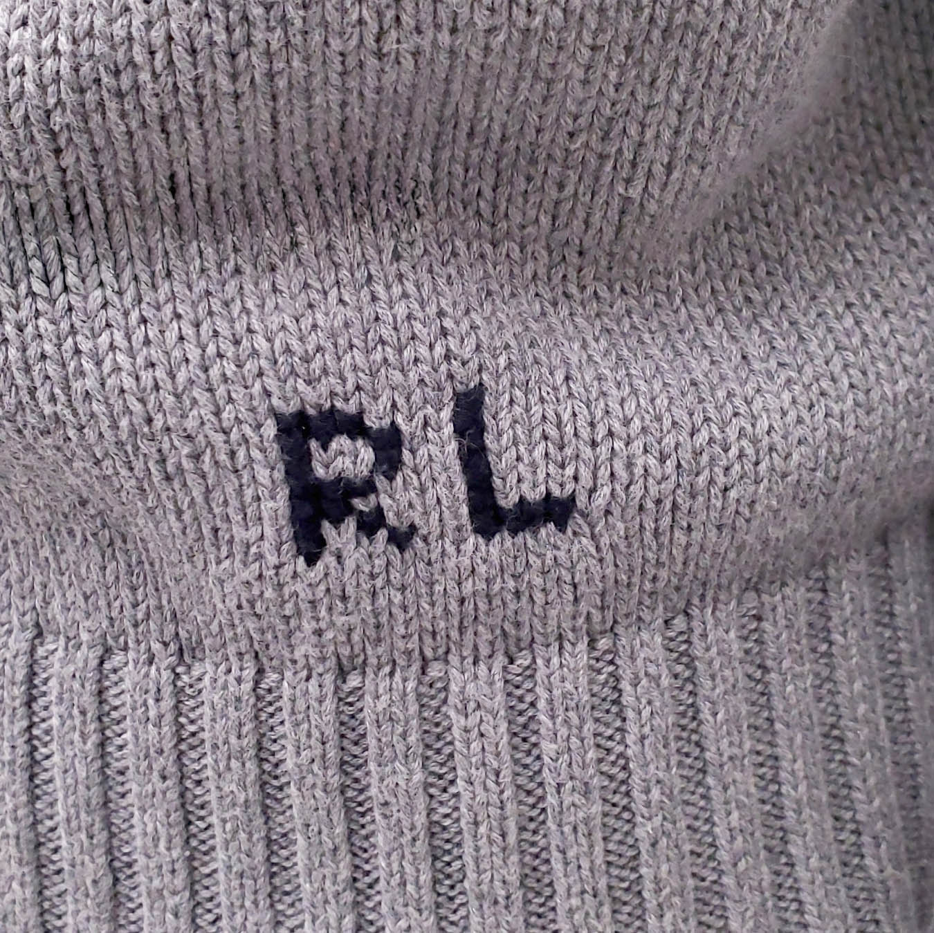RALPH LAUREN GREY POLO BEAR SWEATER - SIZE M