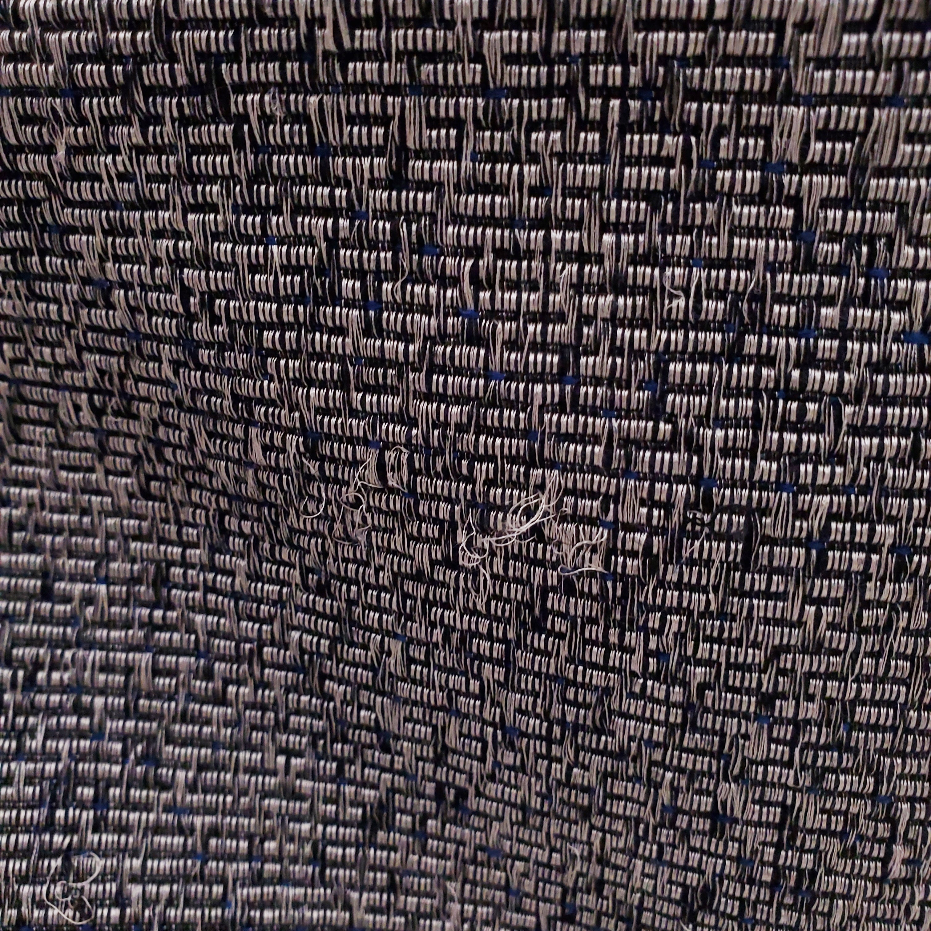 RICK OWENS BLACK/WHITE TWEED COAT - SIZE 8