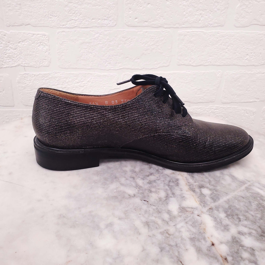 ROBERTO CLERGERIE METALLIC SPARKLE SPECTATORS - SIZE 36.5
