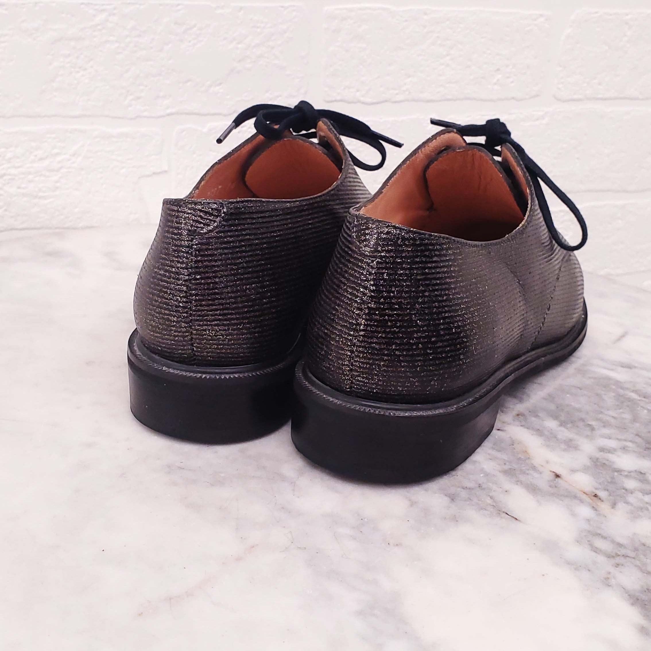 ROBERTO CLERGERIE METALLIC SPARKLE SPECTATORS - SIZE 36.5