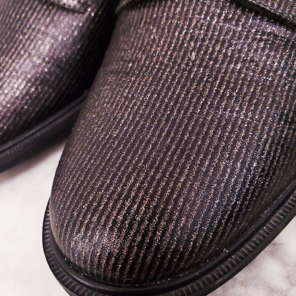 ROBERTO CLERGERIE METALLIC SPARKLE SPECTATORS - SIZE 36.5