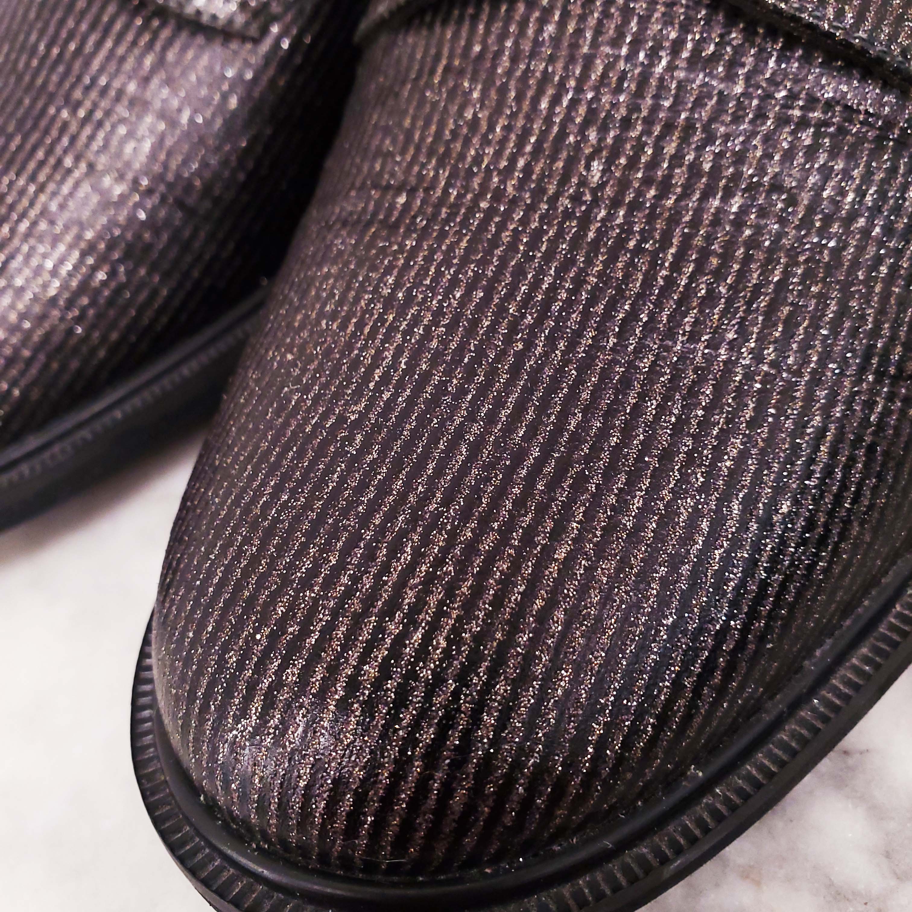 ROBERTO CLERGERIE METALLIC SPARKLE SPECTATORS - SIZE 36.5