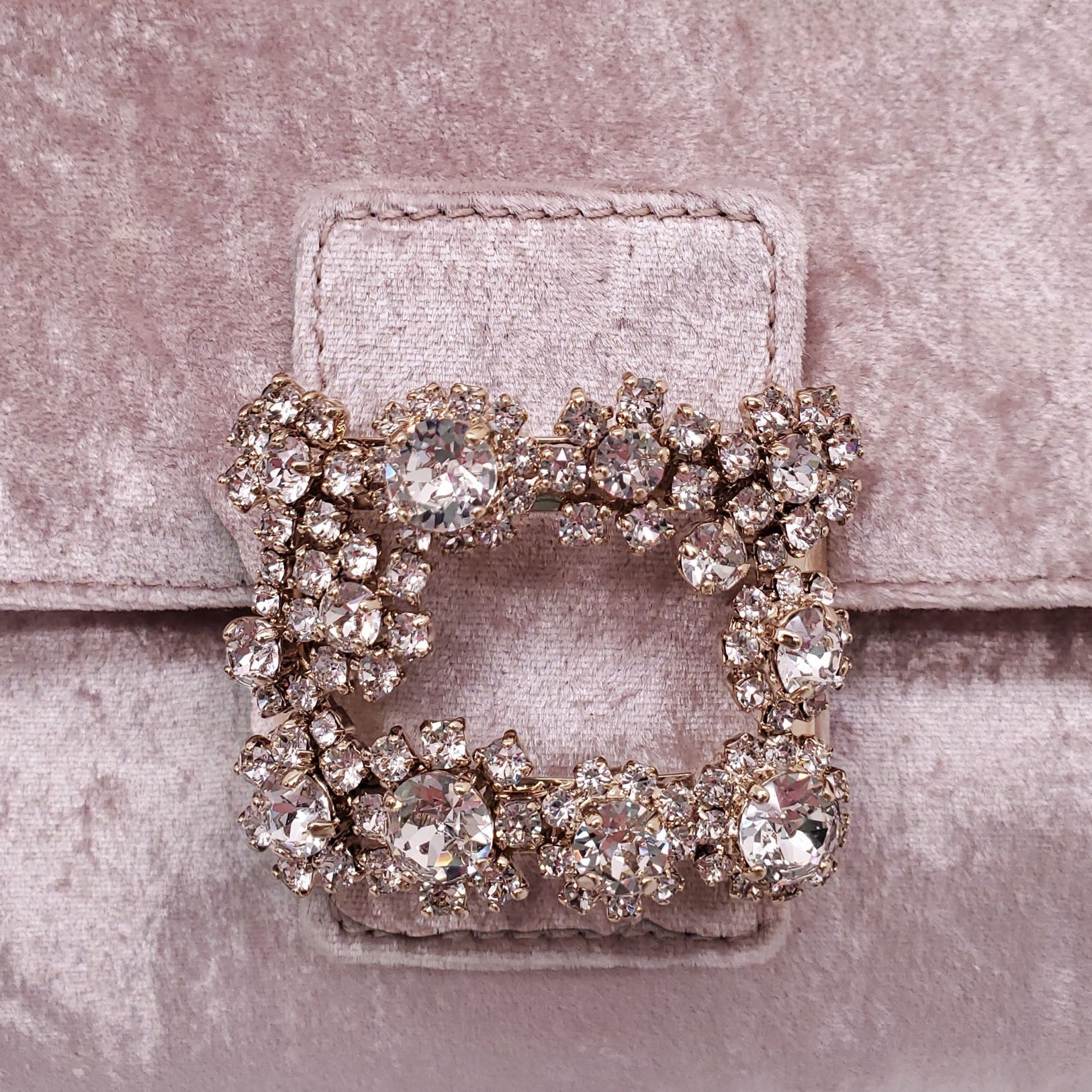 ROGER VIVIER VELVET CRYSTAL EVENING BAG