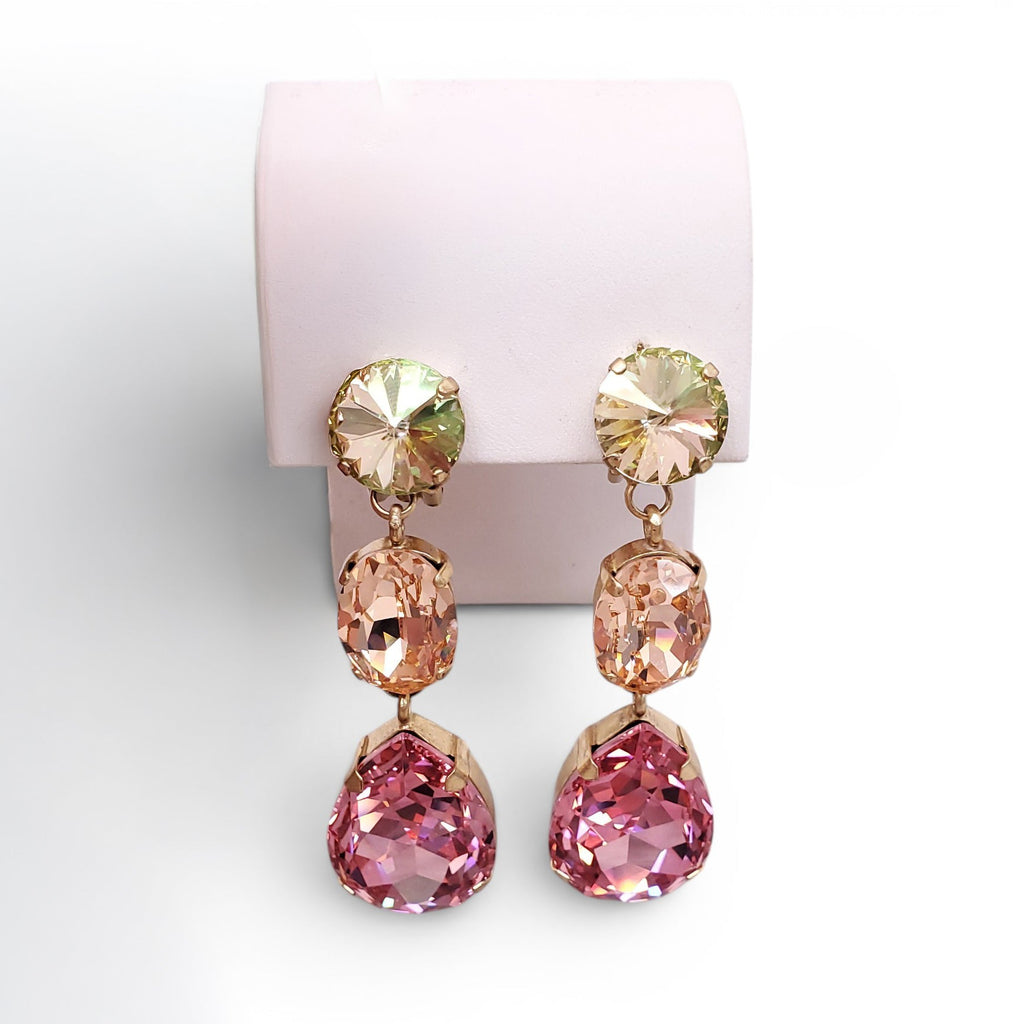 ROXANNE ASSOULIN SWAROVSKI CRYSTAL DROP EARRINGS
