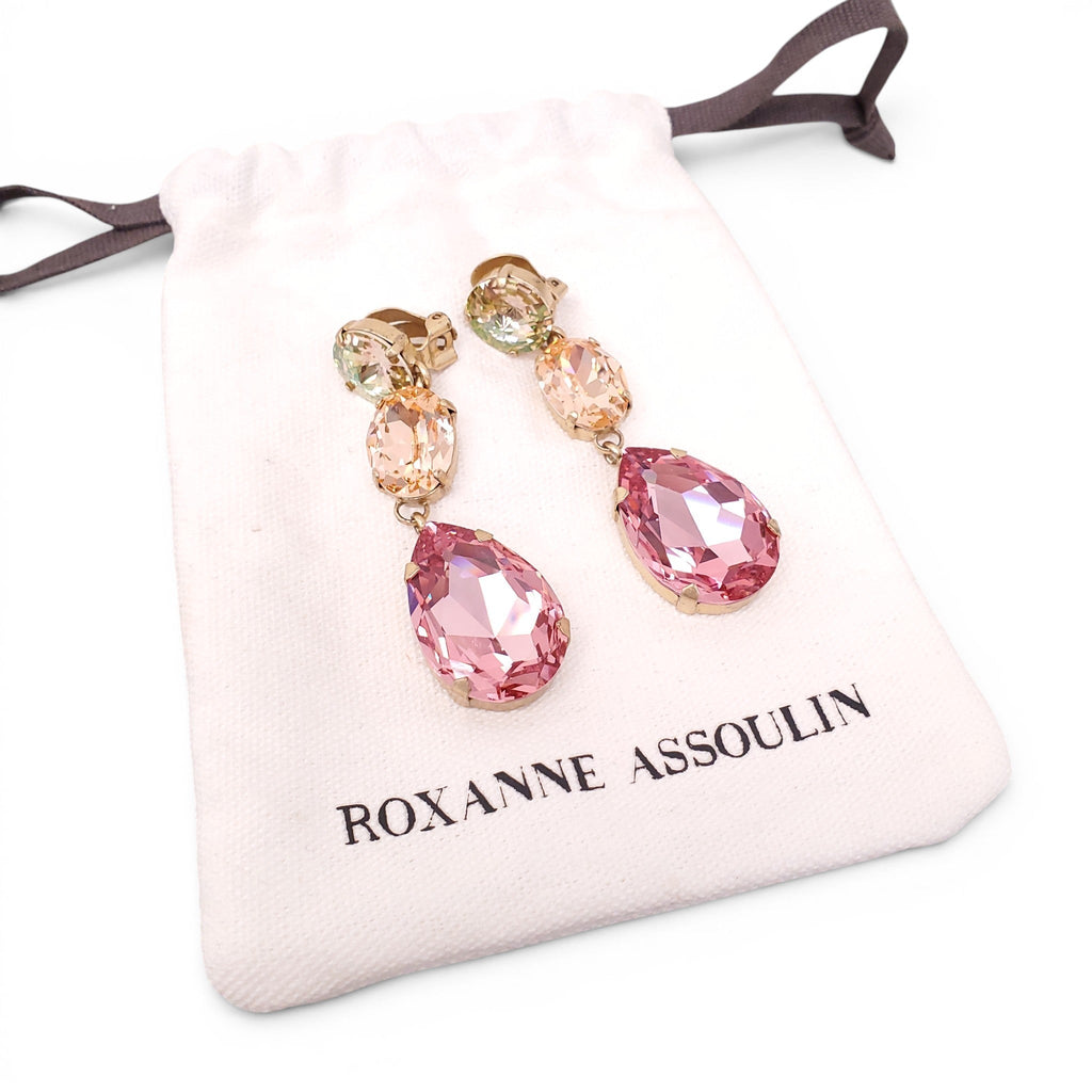 ROXANNE ASSOULIN SWAROVSKI CRYSTAL DROP EARRINGS