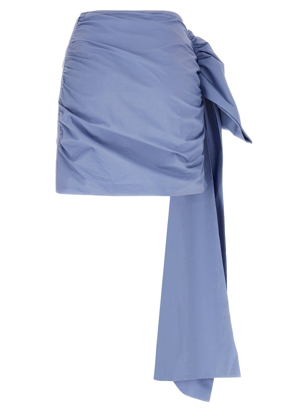 Self Portrait Women 'Blue Cotton Tie Side Mini' Skirt