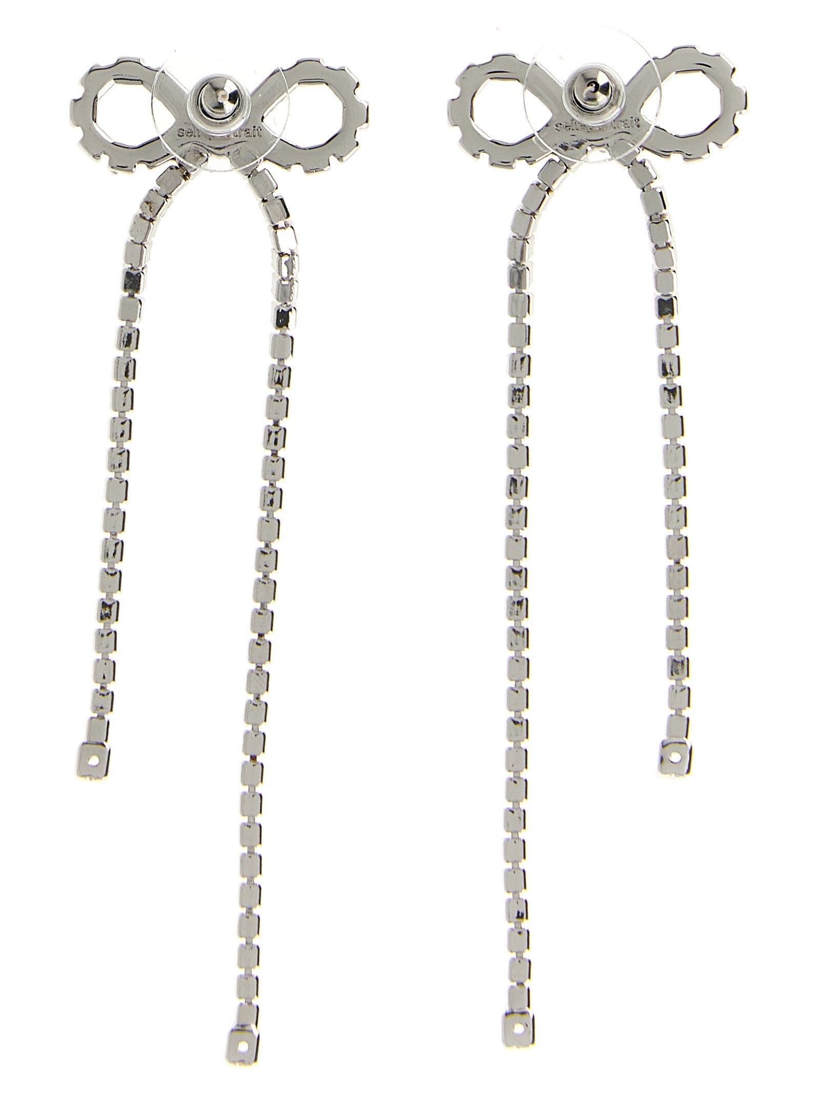 Self Portrait Women 'Crystal Droplet Bow' Earrings