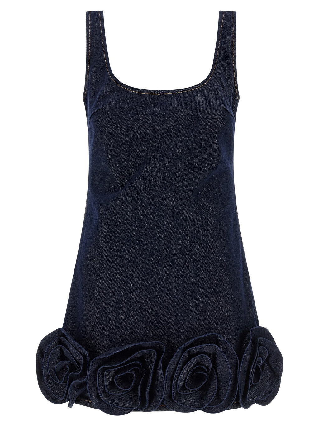 Self Portrait Women 'Indigo Denim 3D Flower Mini' Dress