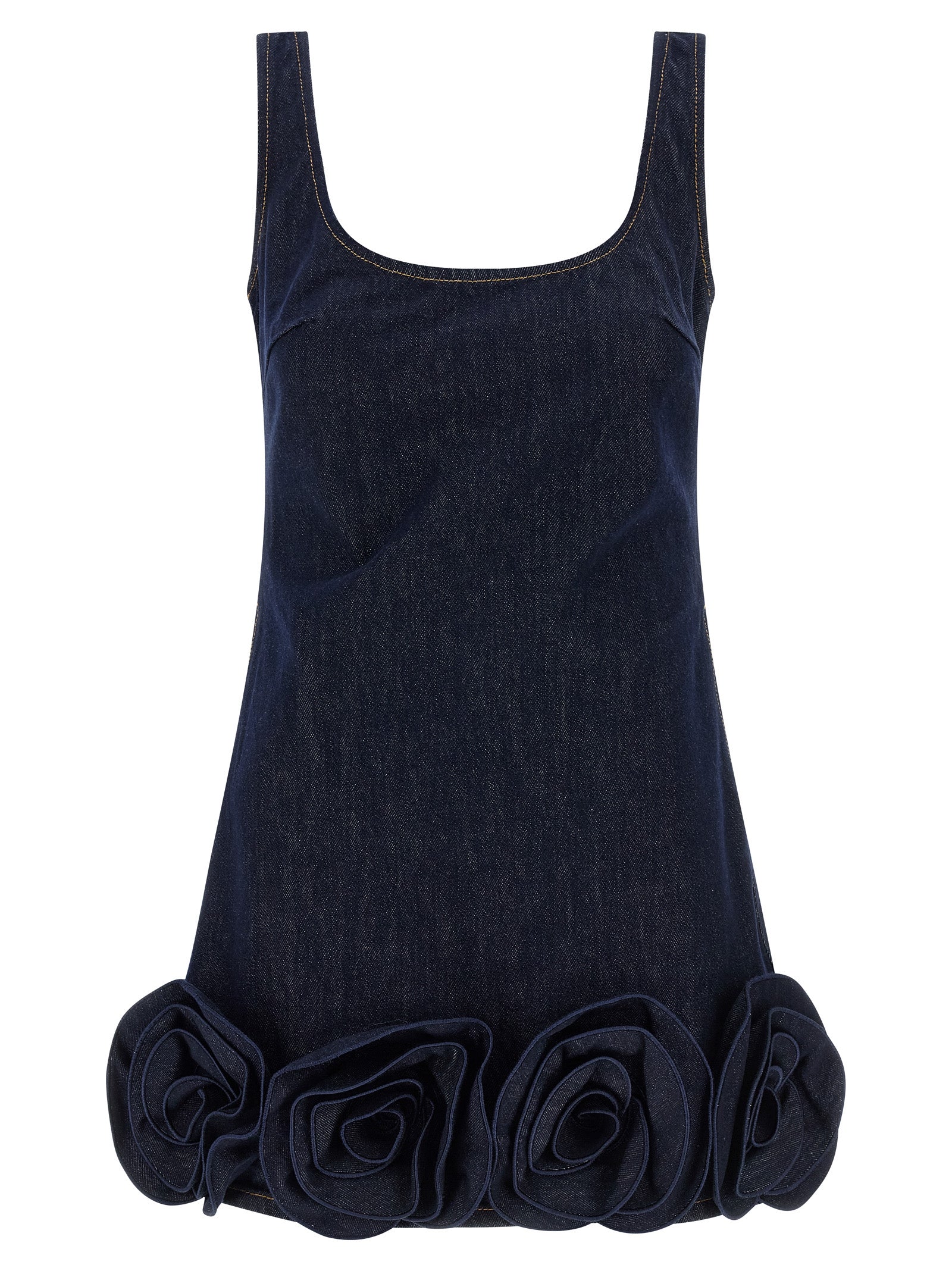 Self Portrait Women 'Indigo Denim 3D Flower Mini' Dress