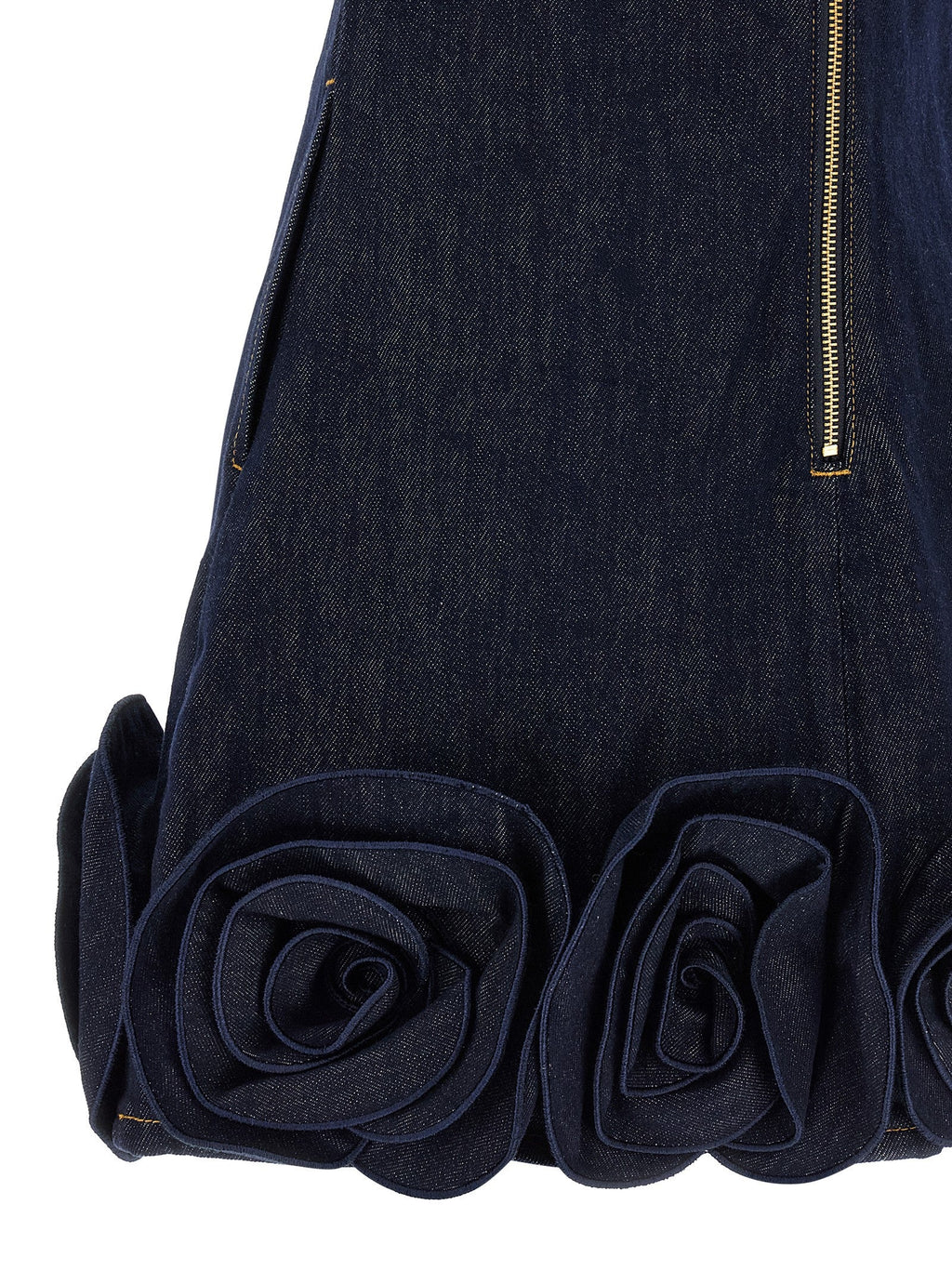 Self Portrait Women 'Indigo Denim 3D Flower Mini' Dress