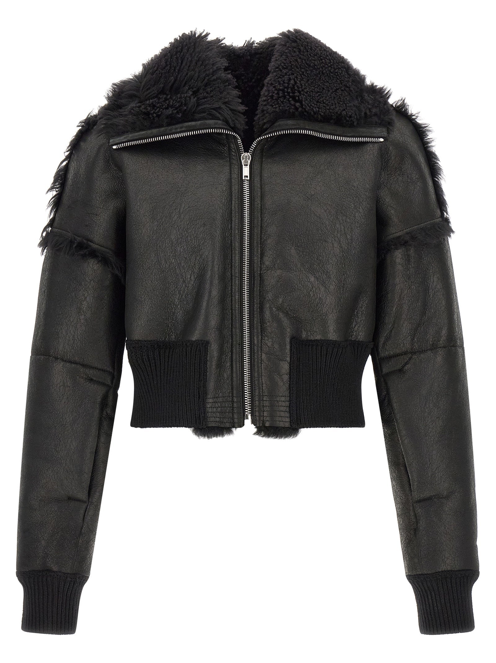 Rick Owens Men 'Flight Jkt Cropped' Bomber Jacket