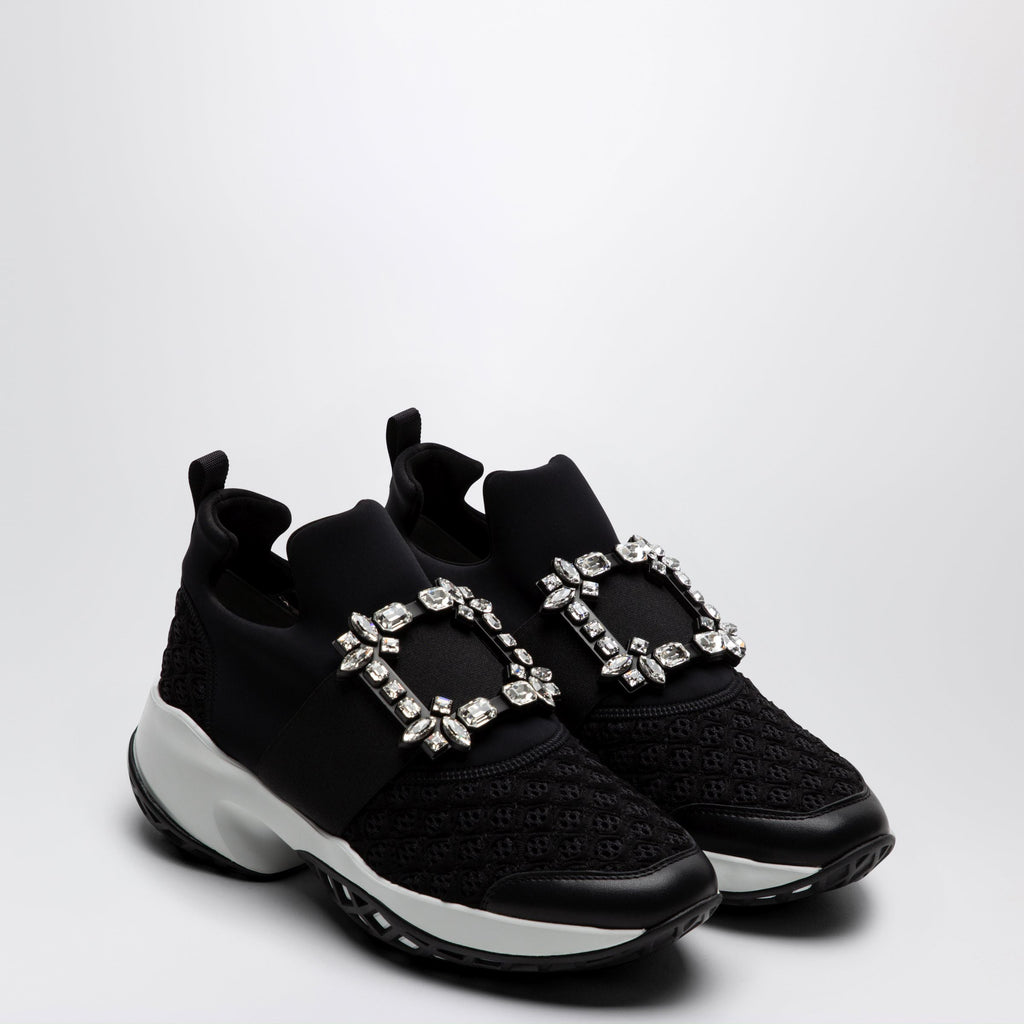 Roger Vivier Black Viv Run Strass Buckle Sneakers Women