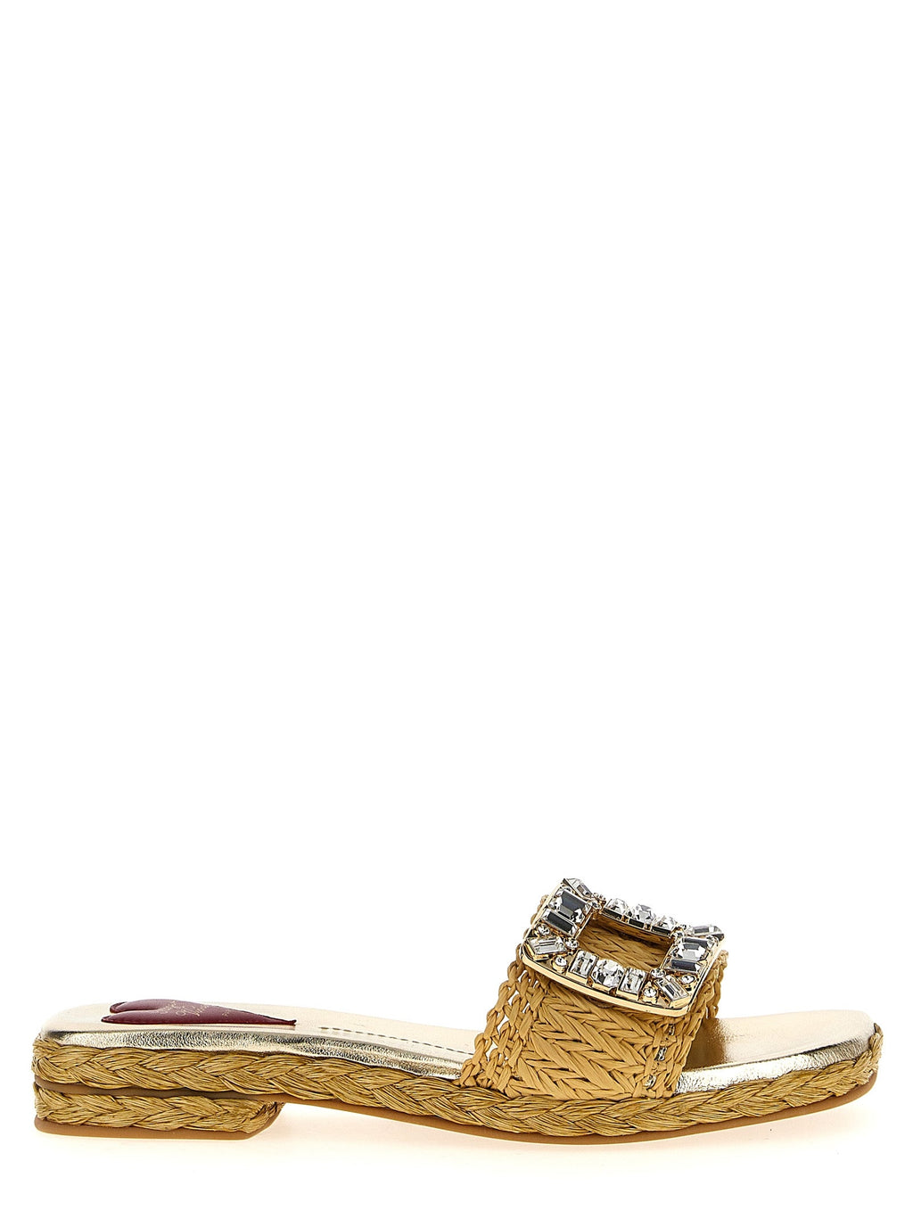 Roger Vivier Women Raffia Jewel Sandals