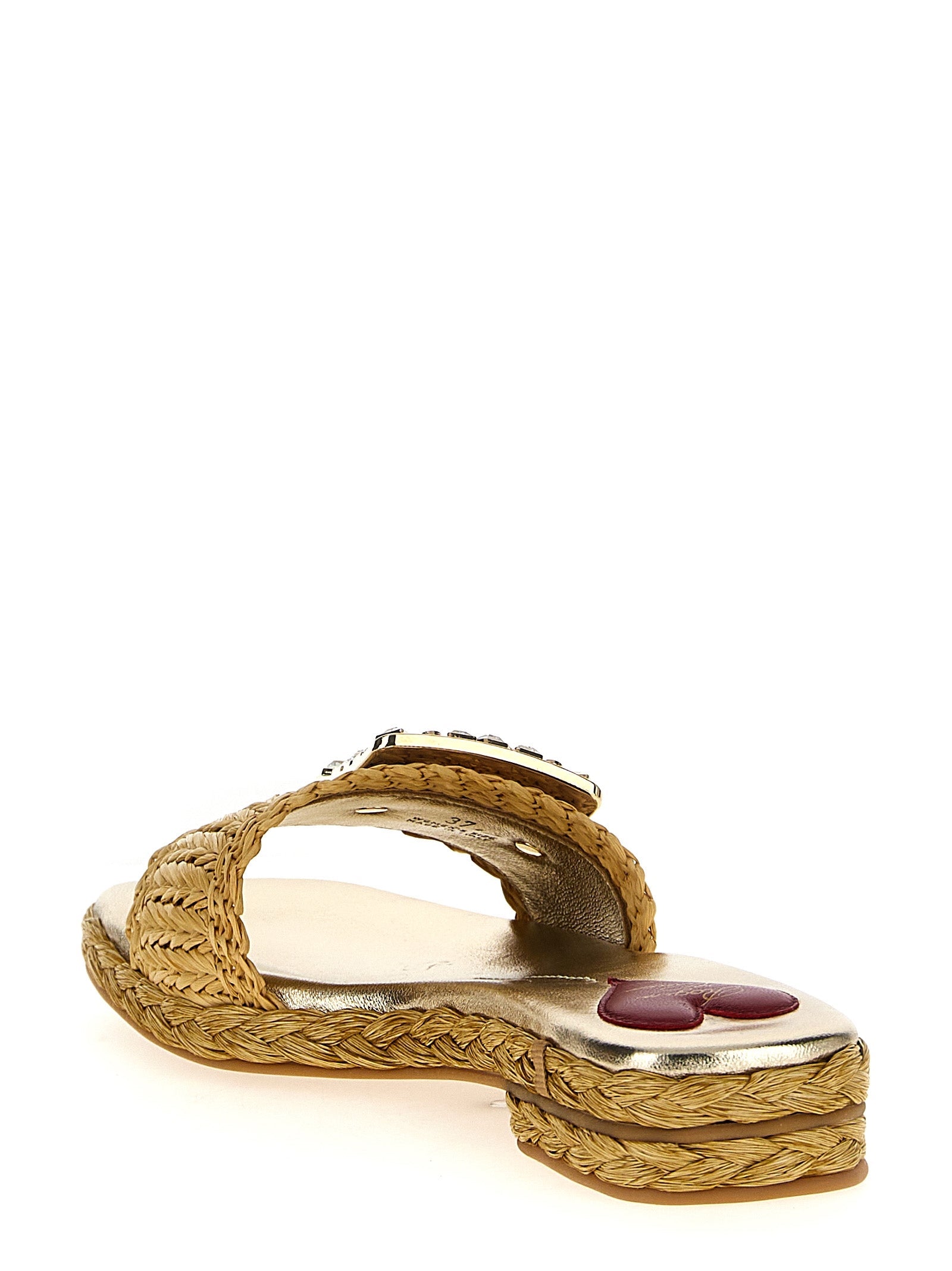 Roger Vivier Women Raffia Jewel Sandals