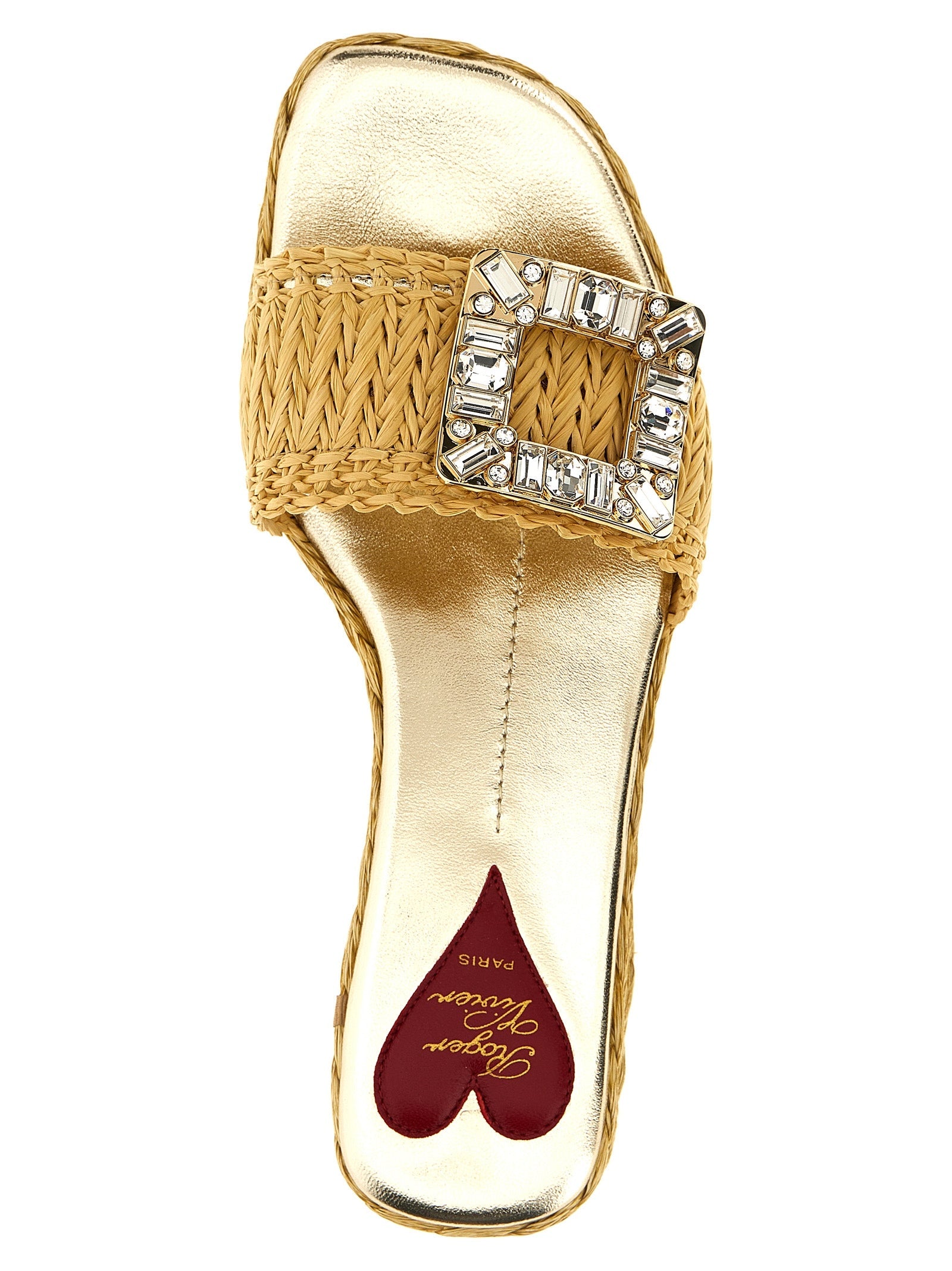 Roger Vivier Women Raffia Jewel Sandals