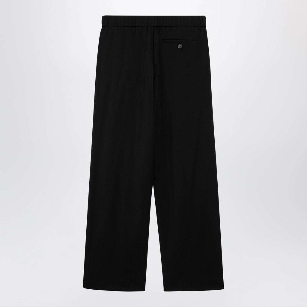Loewe Elasticated Wool Trousers In Black Women