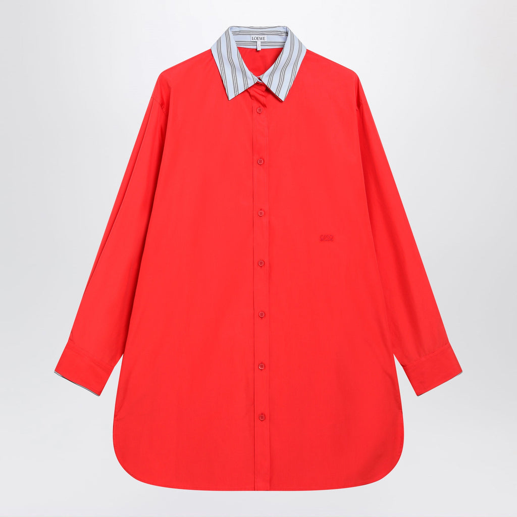 Loewe Red Cotton Shirt Dress Women