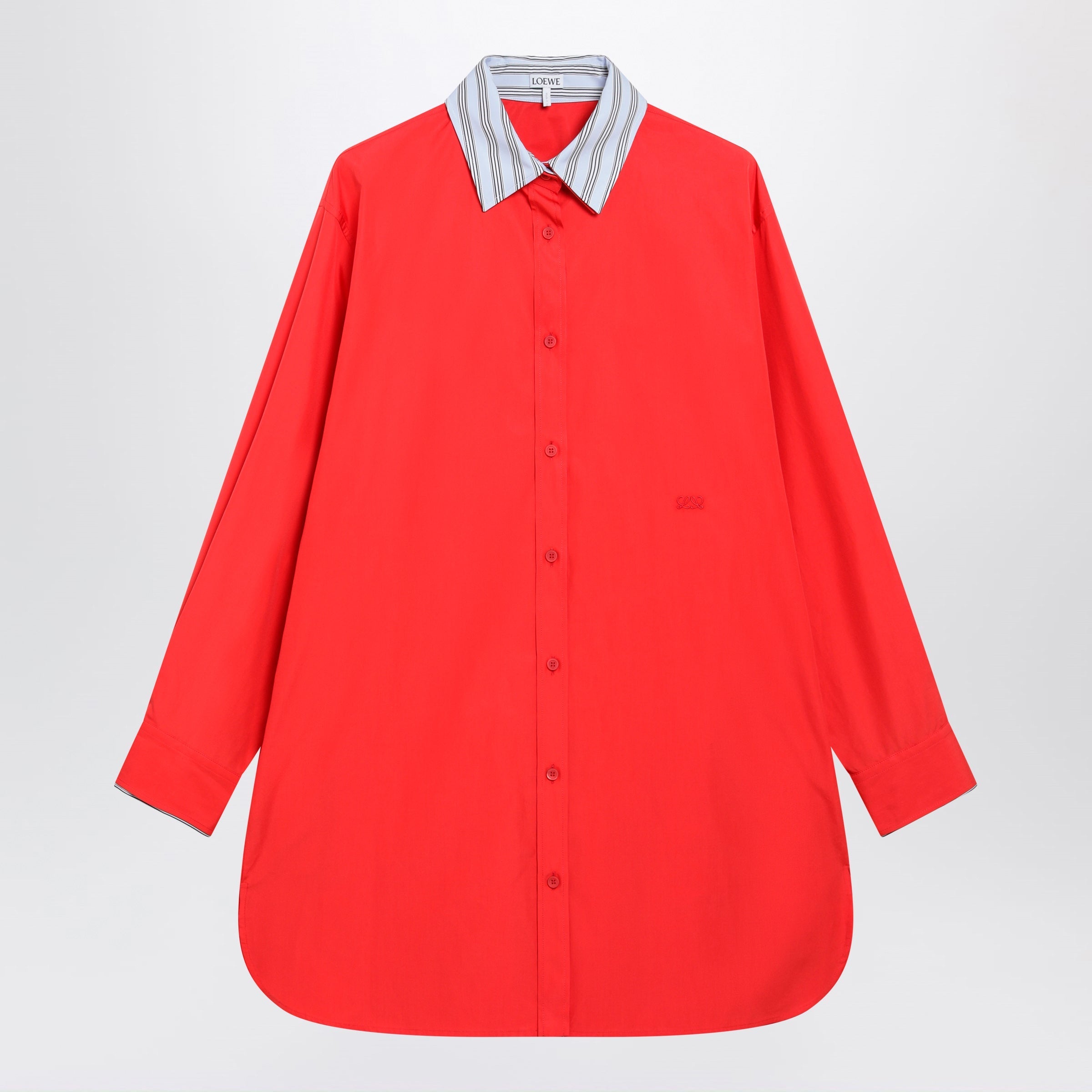 Loewe Red Cotton Shirt Dress Women